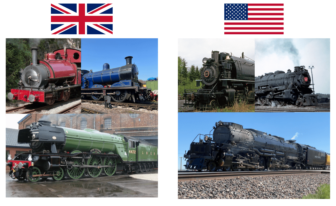 Why do colourful steam engines seem to be more popular in Britain than