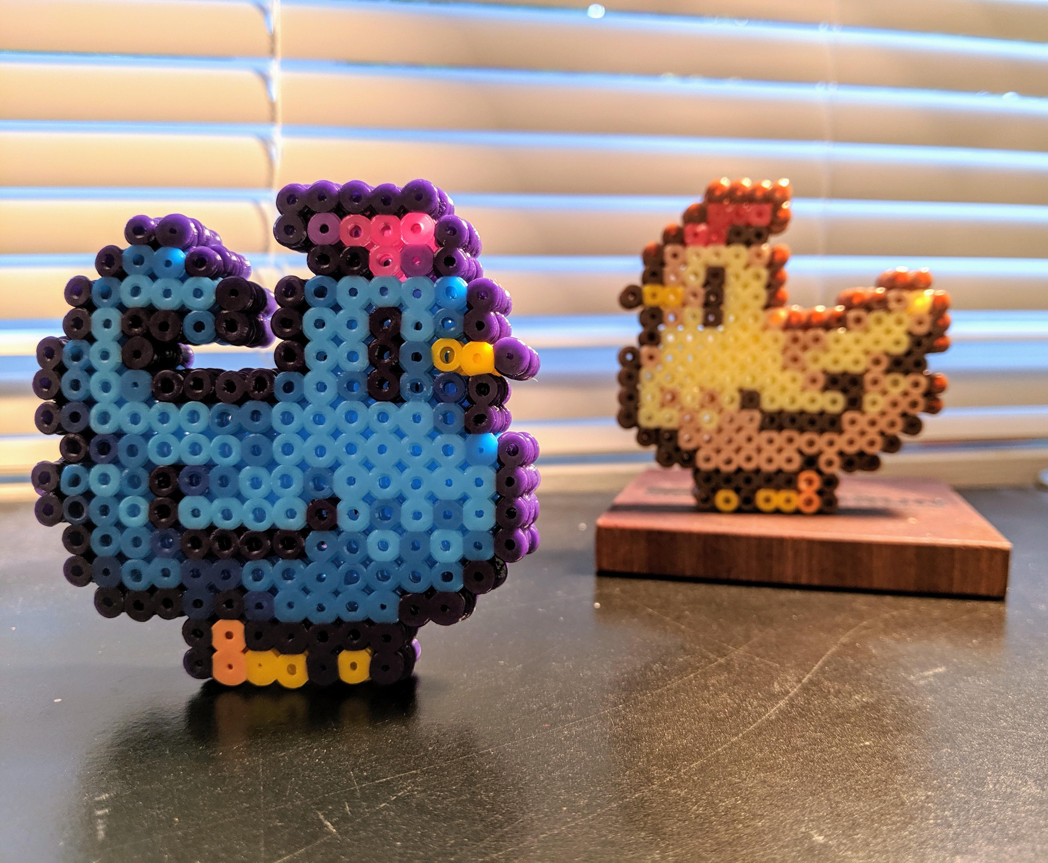 3D Stardew Valley chickens! r/beadsprites