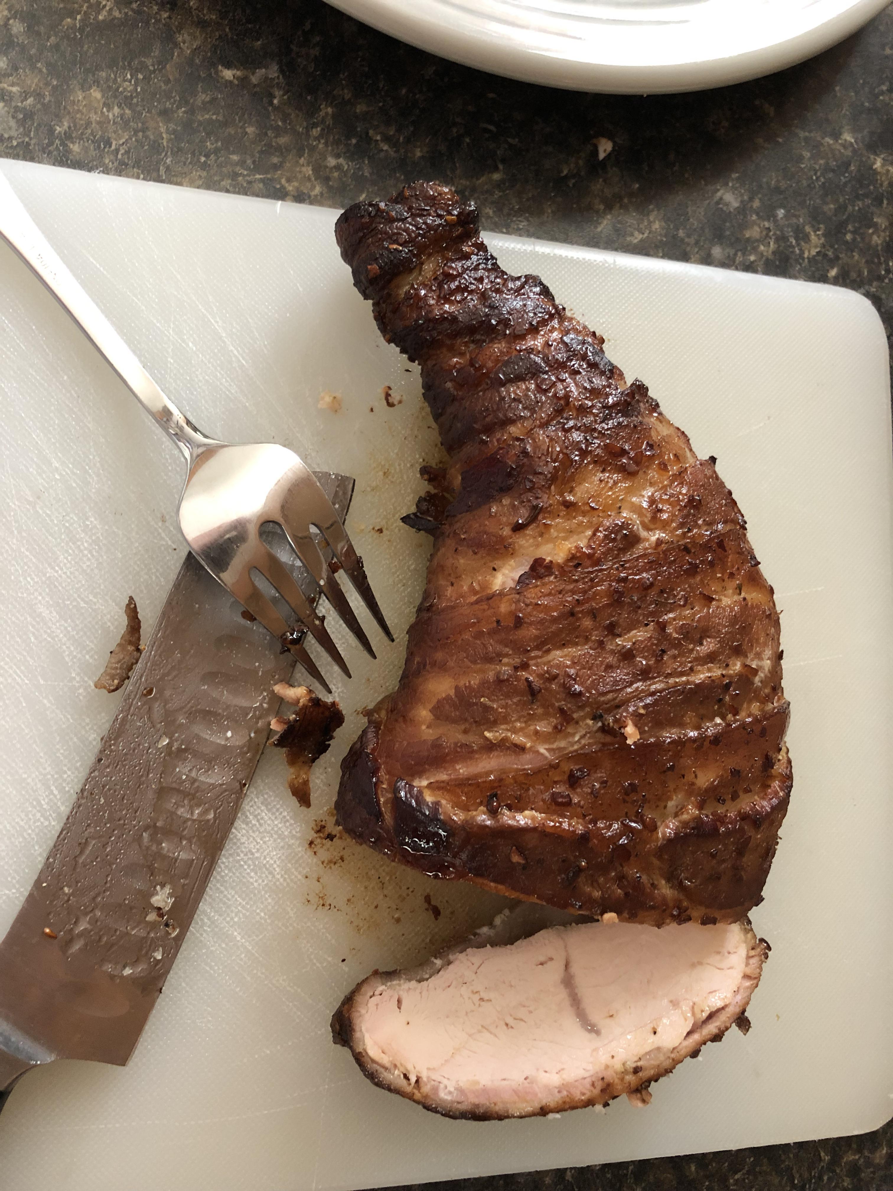 Baconwrapped turkey breast. r/smokedmeat