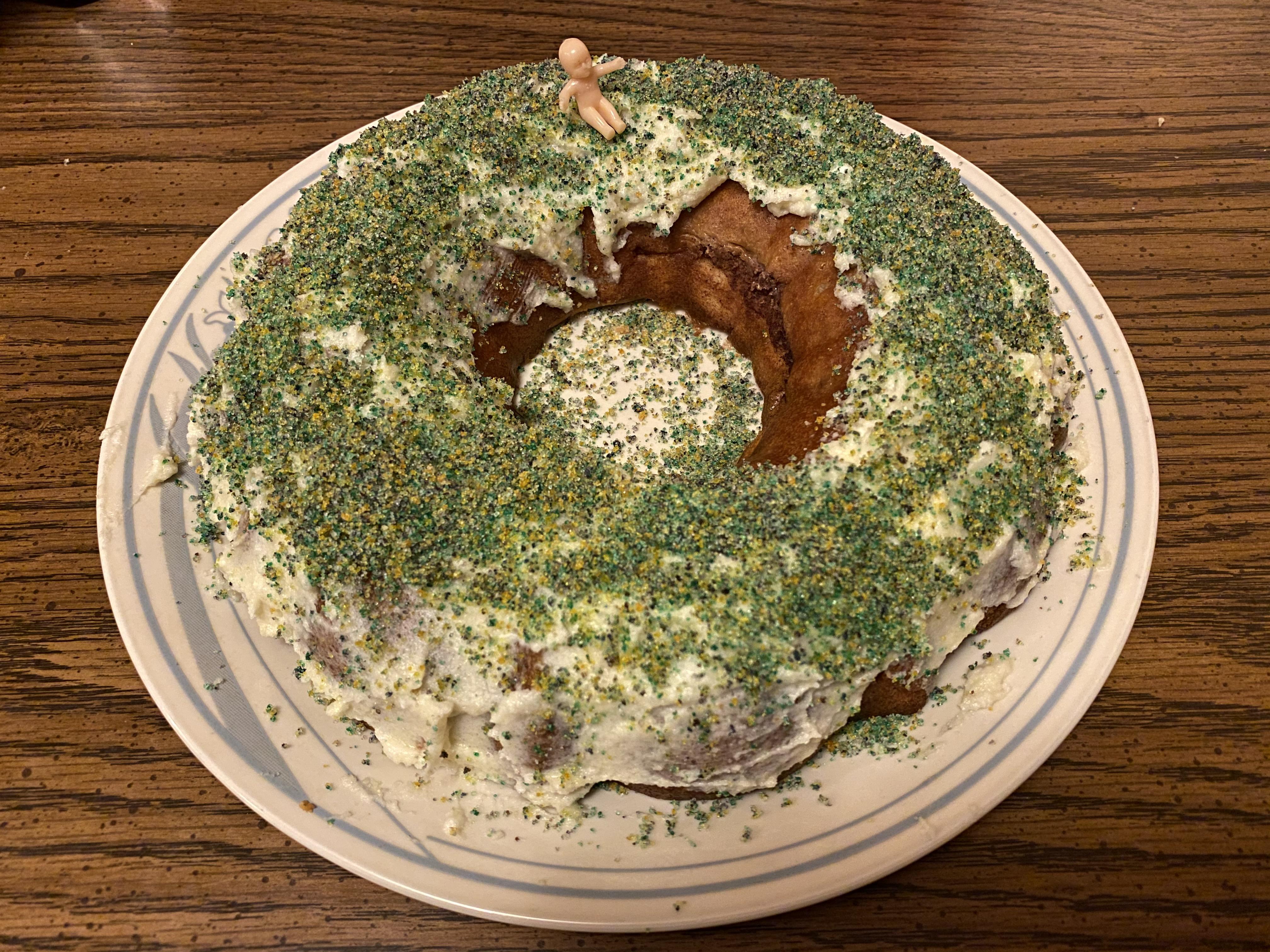 Ketofriendly King Cake. Was a lot of work, but definitely worth it