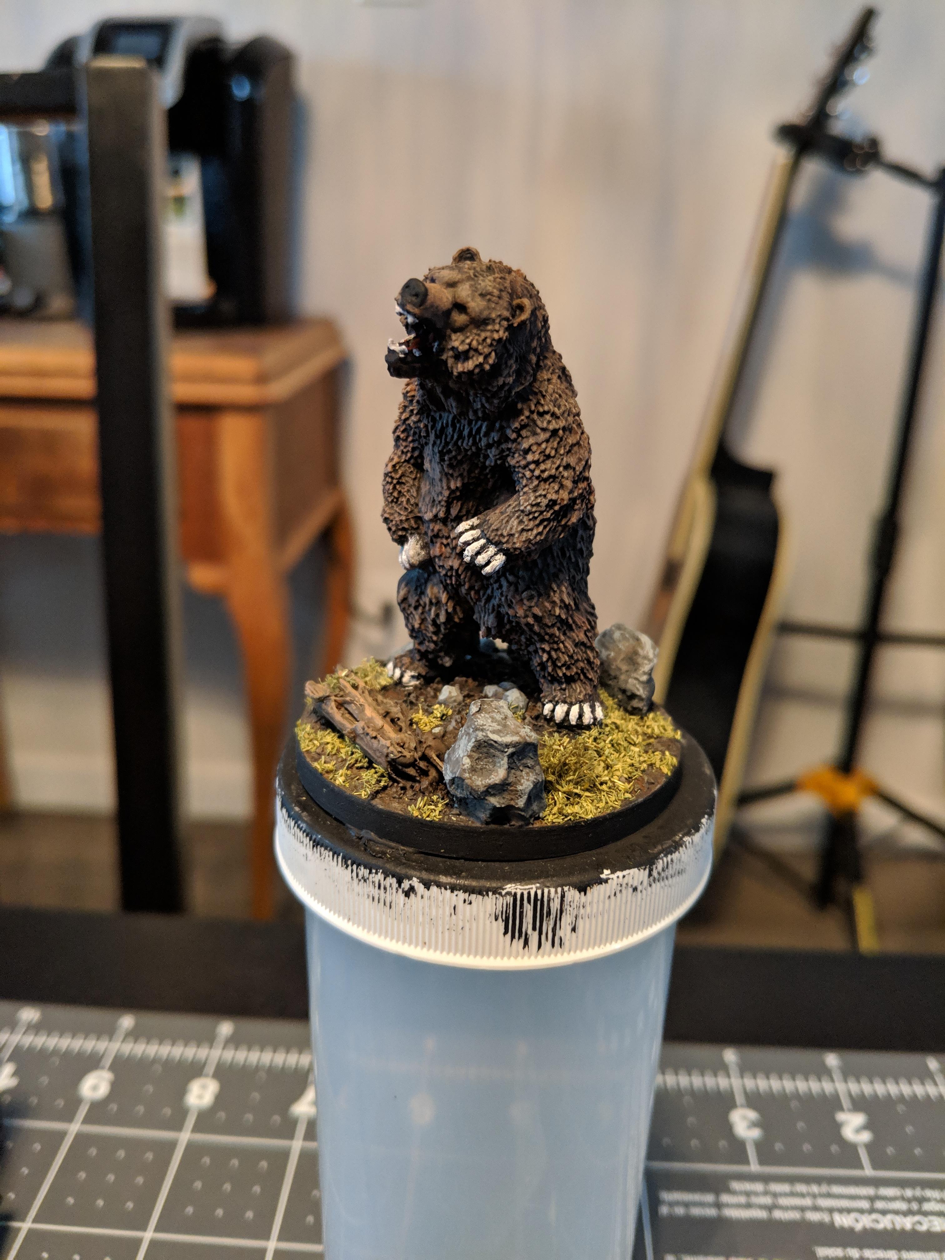 Been painting miniatures for 2 years now, using craft paints. This bear