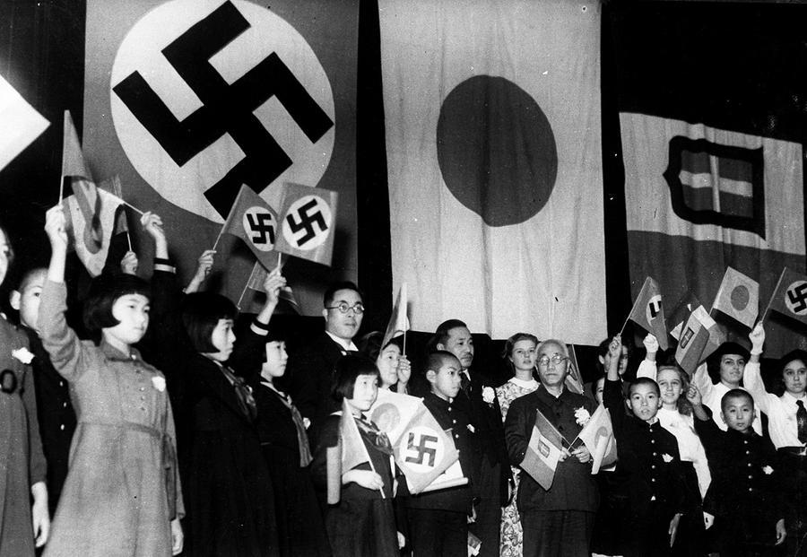 Children of Japan, Germany, and Italy meet in Tokyo to celebrate the
