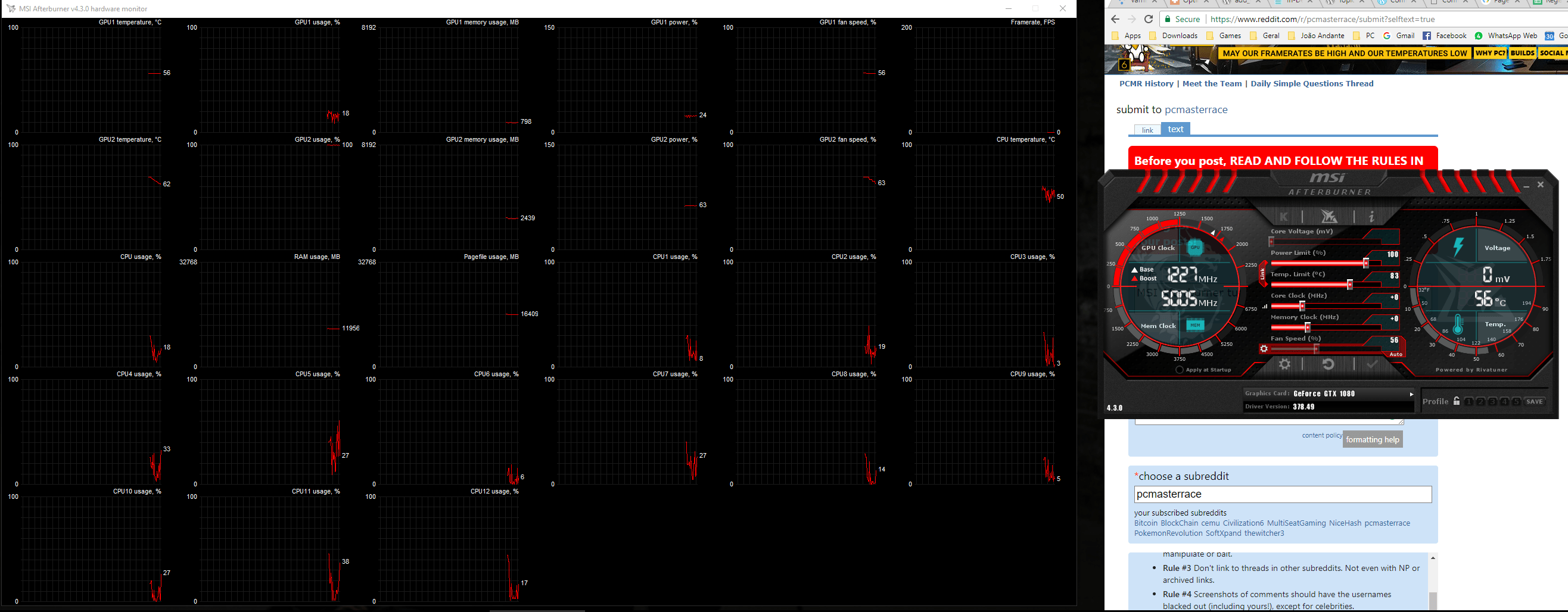My GPU (or GPUs) fans start spinning faster after opening MSI