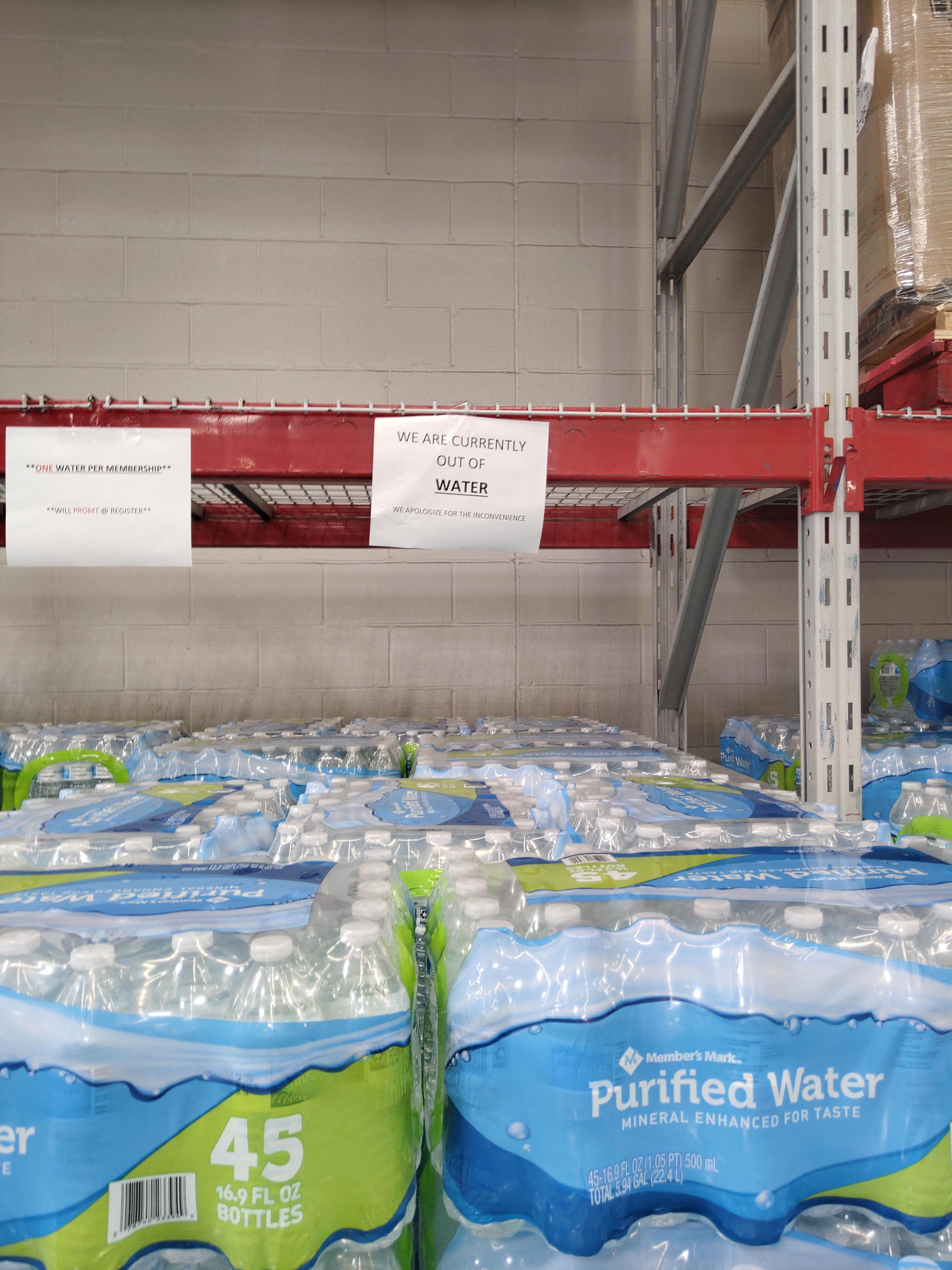sam's club is apparently out of water r/facepalm
