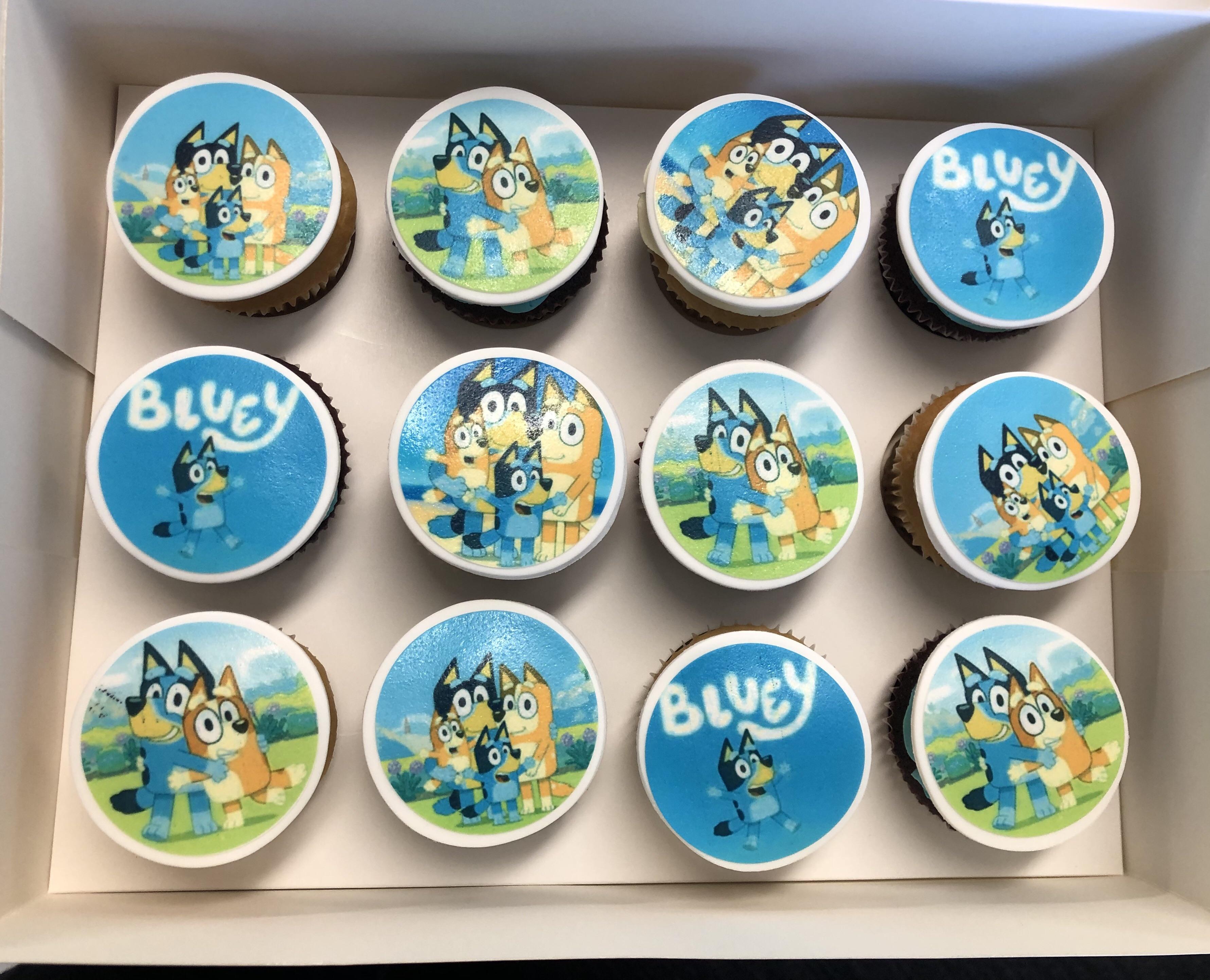 Bluey Inspired Cupcake Toppers Digital Download Denmark