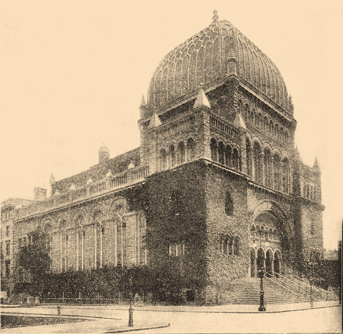 Temple BethEl synagogue at 5th Ave and 76th St in NYC. Built in 1891