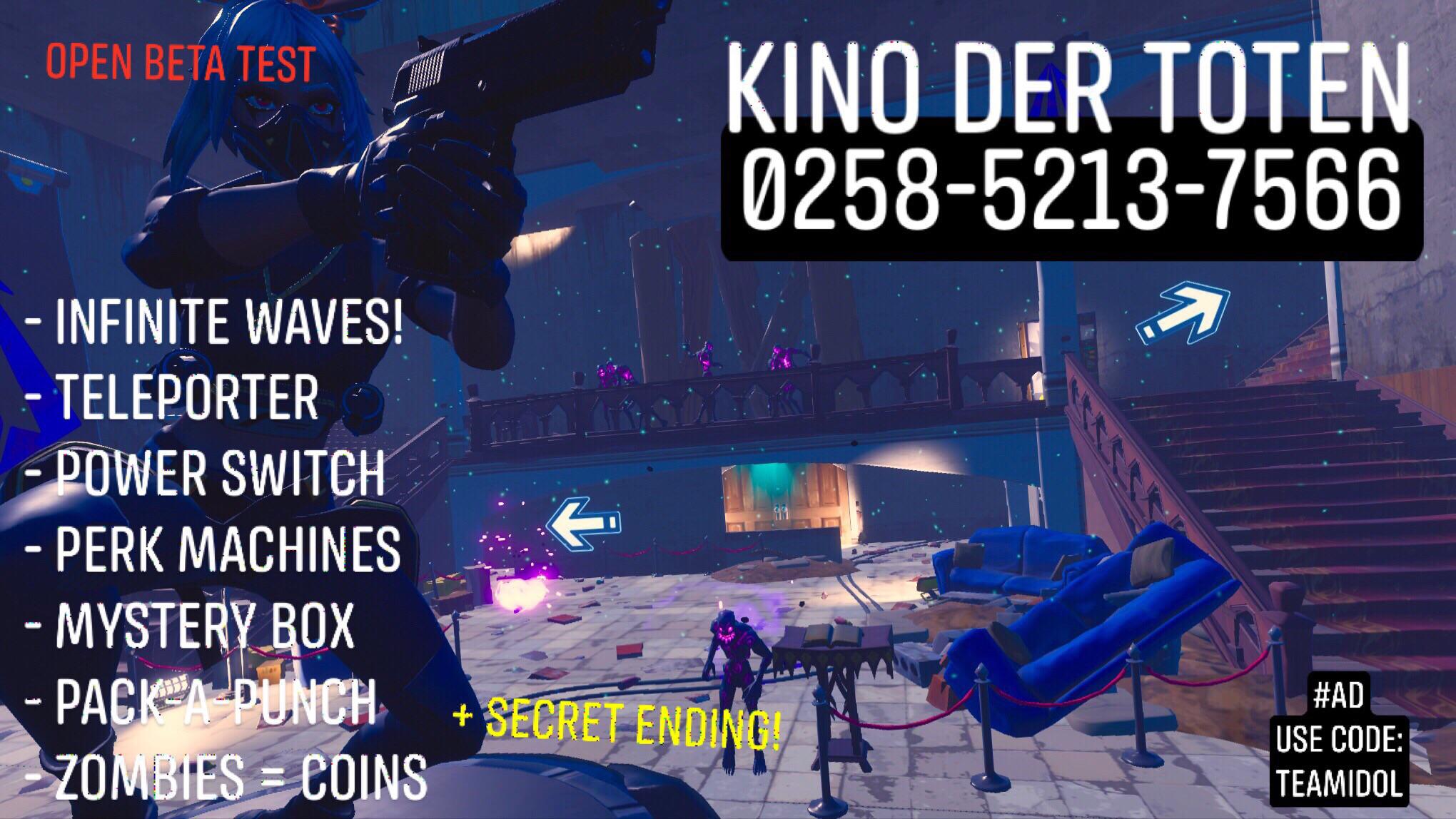 Remember the best zombies map KINO DER TOTEN? Well, here it is in Fortnite! to Team Idol