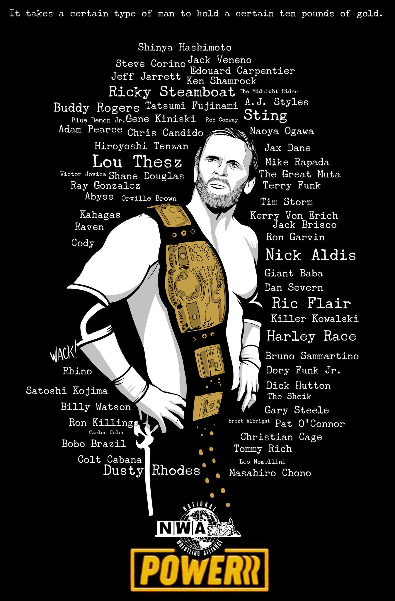 It takes a certain kind of person to hold the ten pounds of gold. r