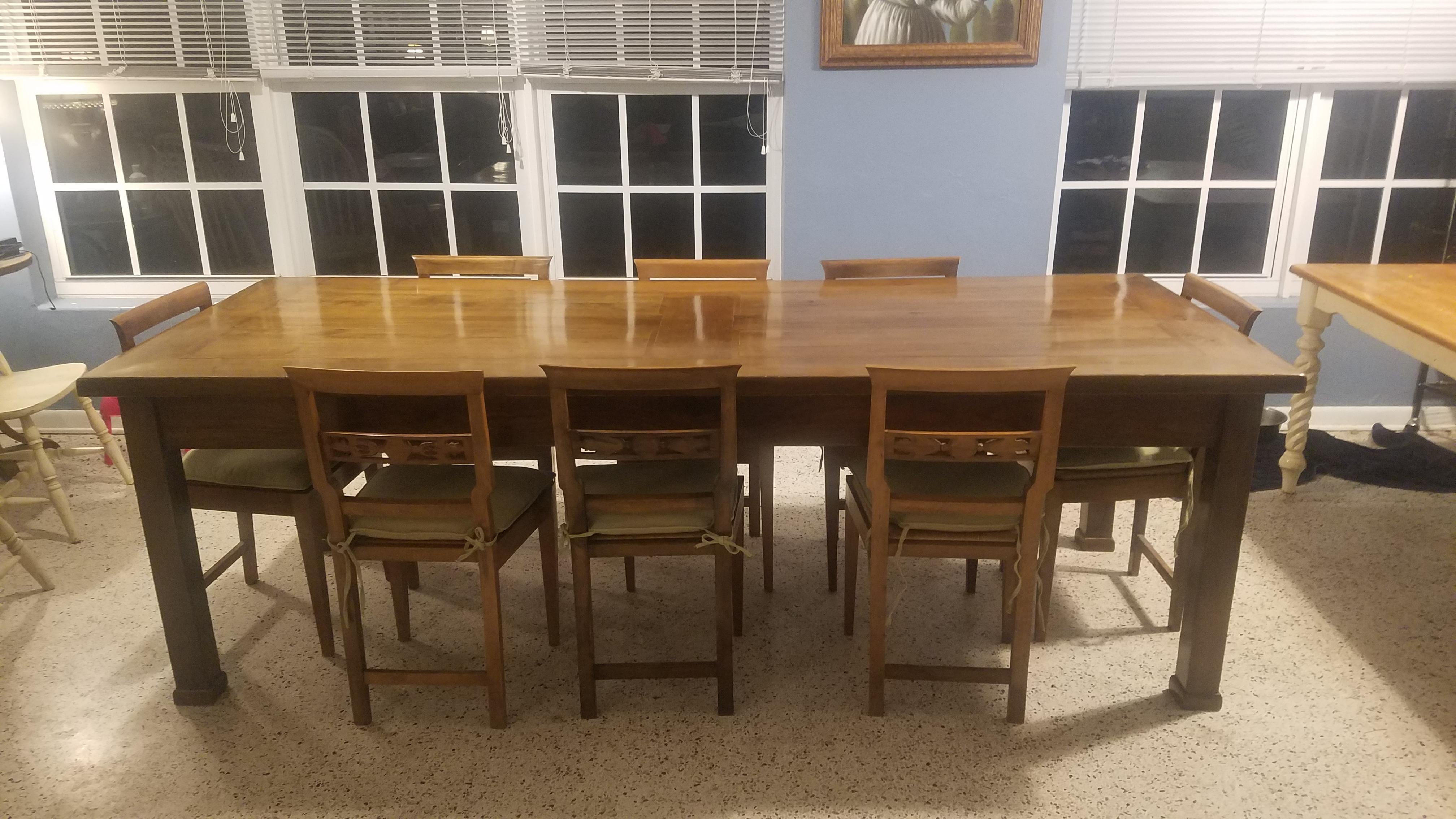 We've been on the lookout for a new table (and apparently 10 chairs