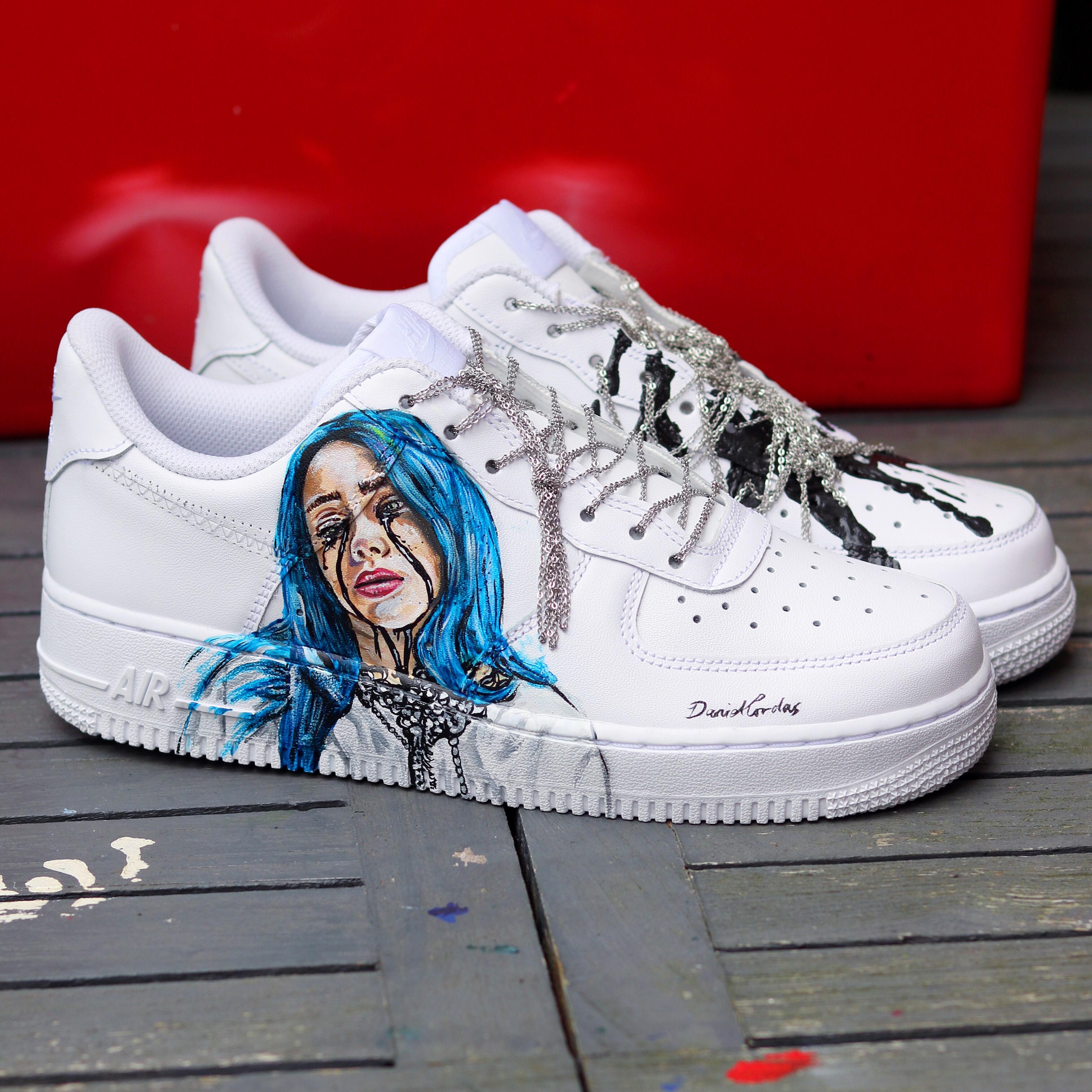 Hand Painted AF1s for Billie Eilish r/Sneakers