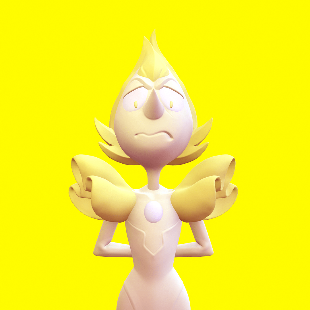 3D fanart of Yellow Pearl that I made! r/stevenuniverse