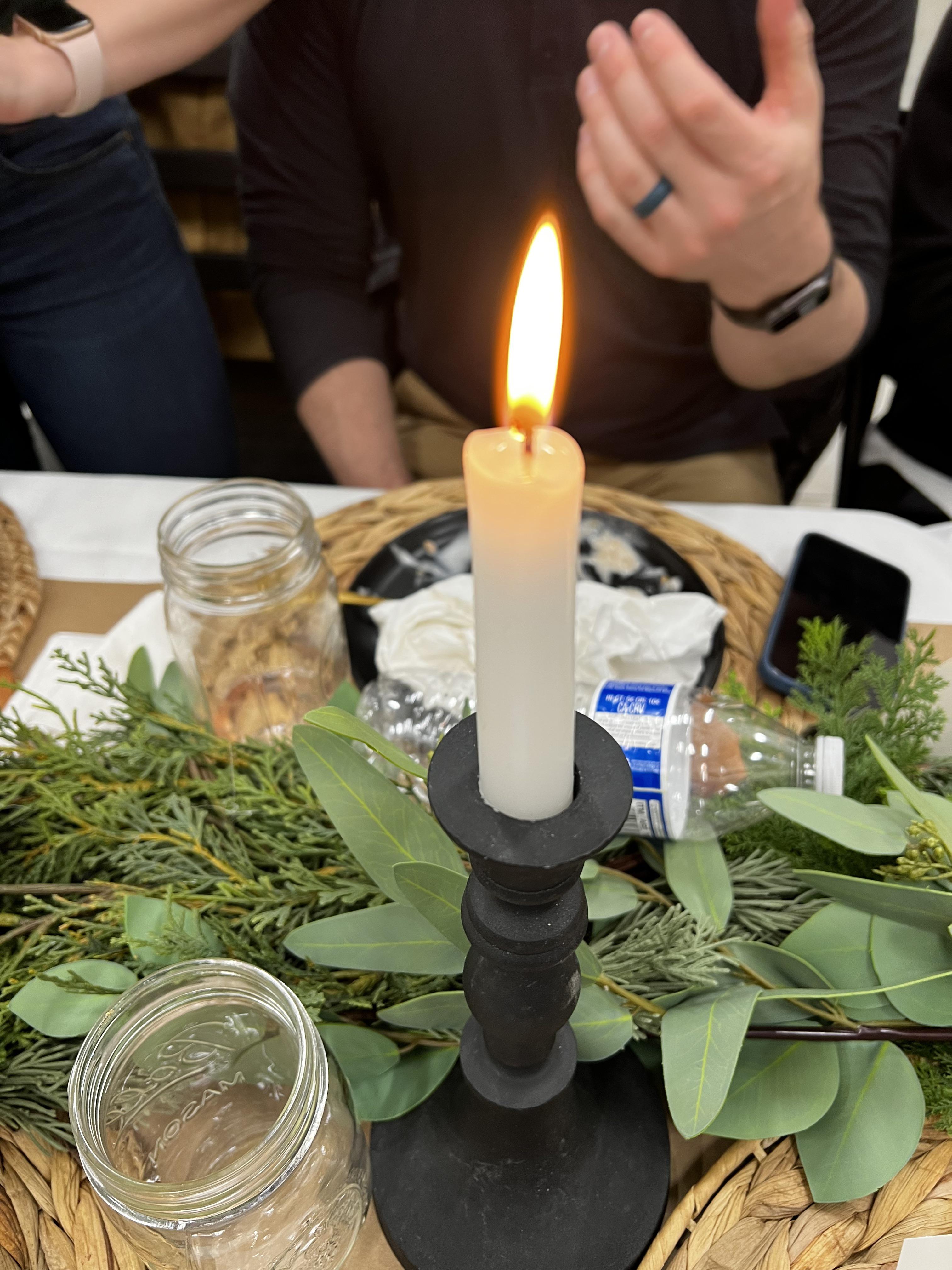 This candle burned for three hours and not one drop of wax dropped down