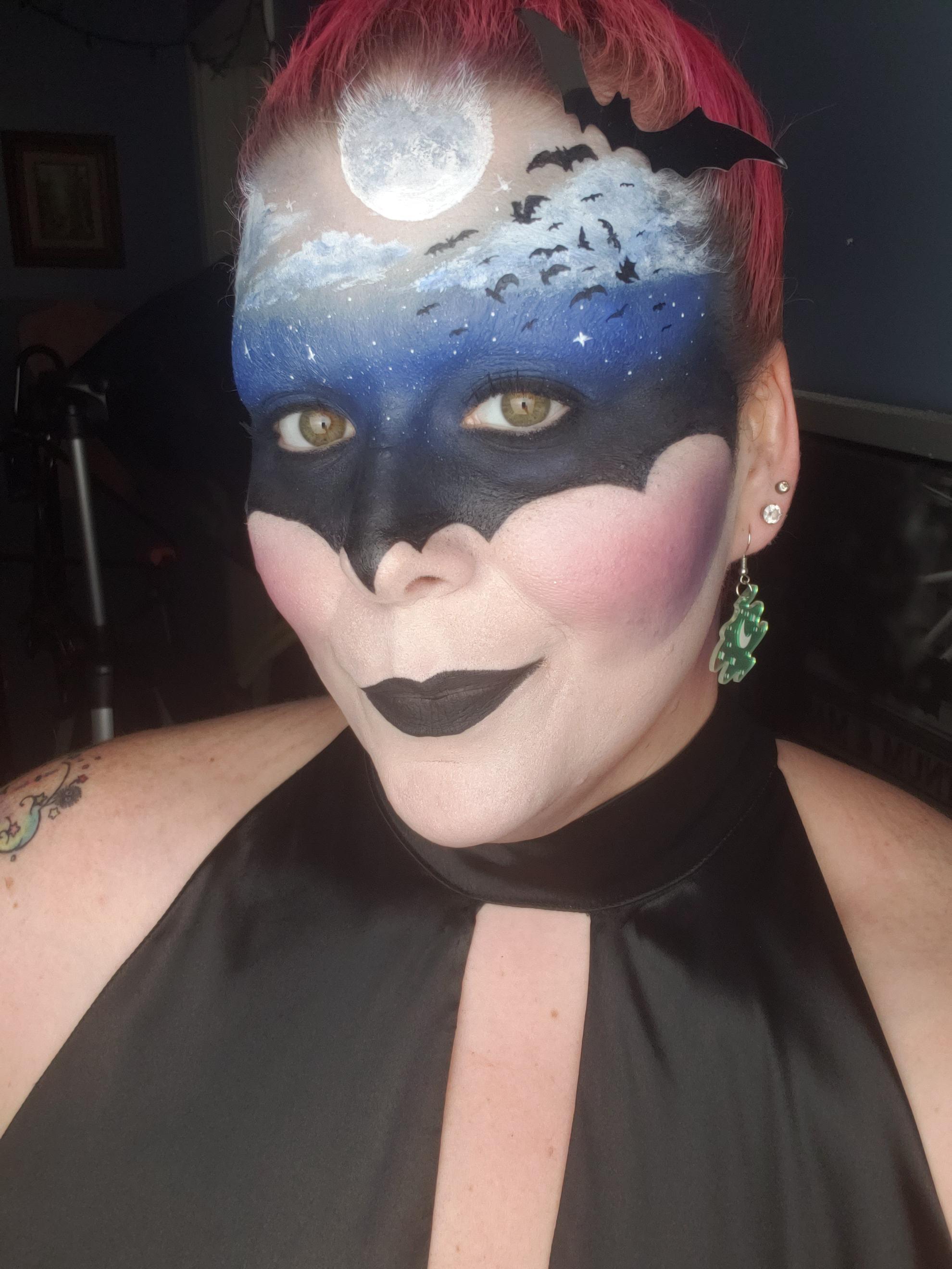 Going Batty, Me, Mehron body paint, 2021 r/Art