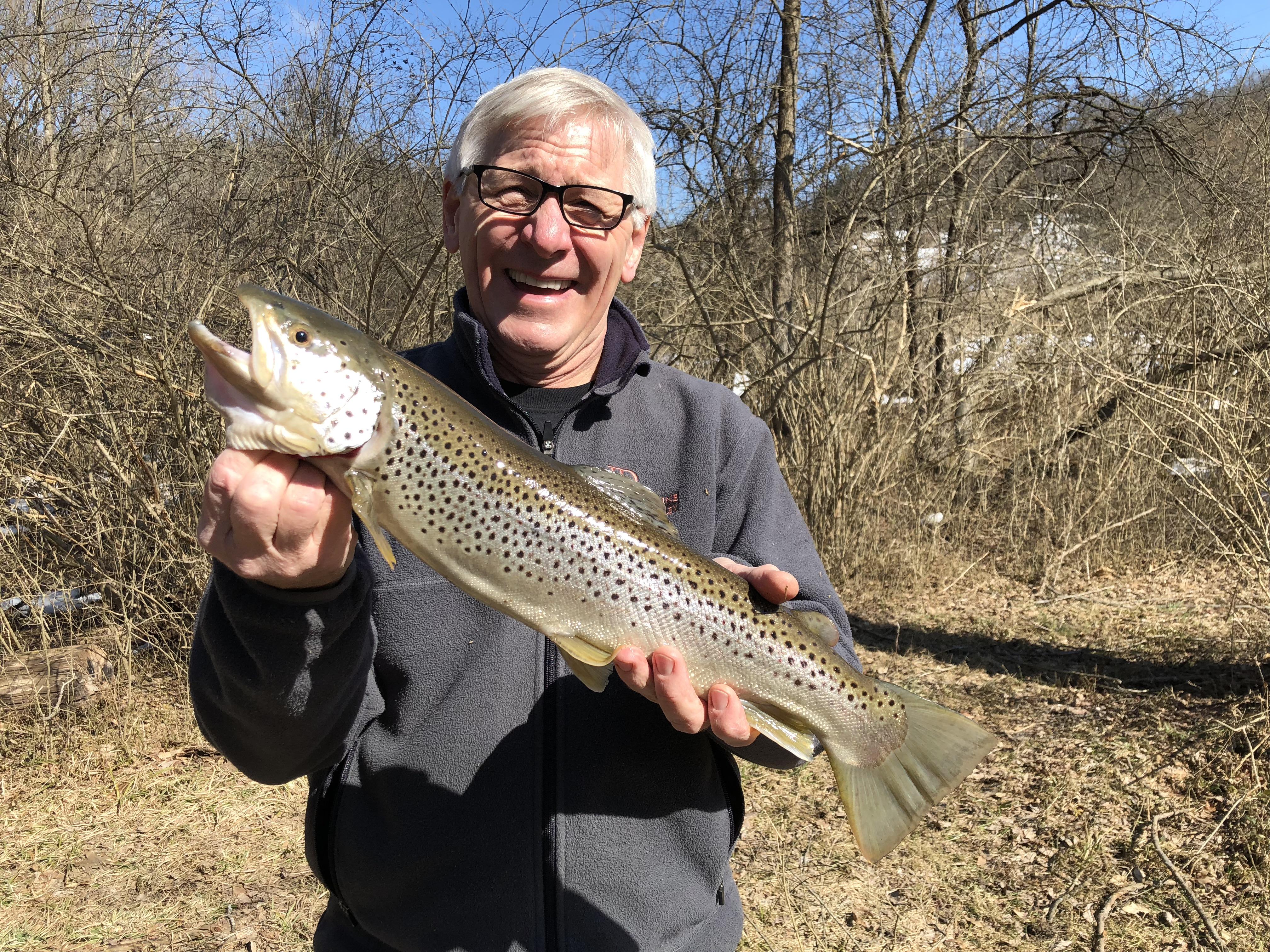 WNY brown trout from the creek on my property r/Fishing