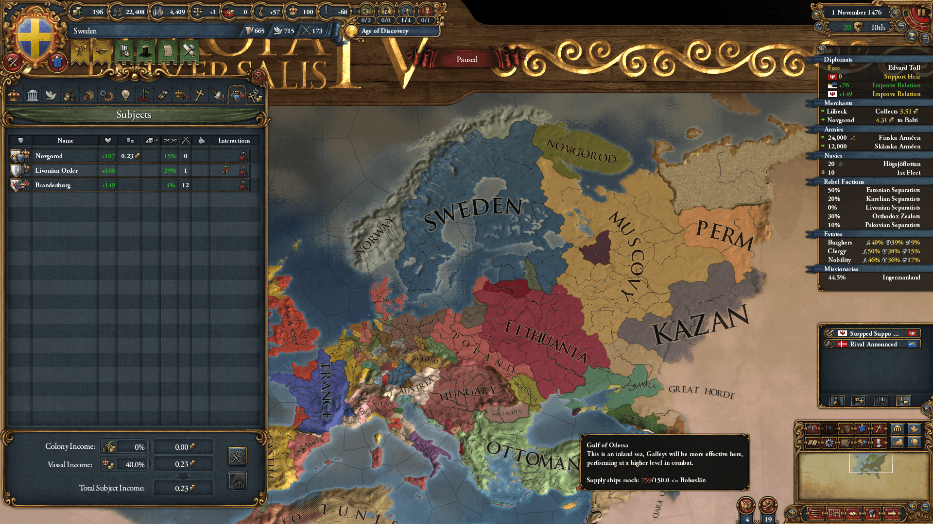 Best Sweden start ever! eu4