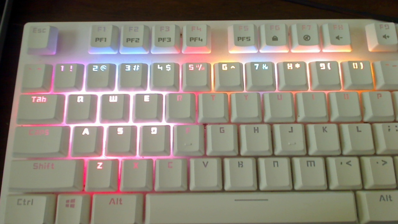 I've been taking the time to change my mechanical keyboard's lighting color to the color of the