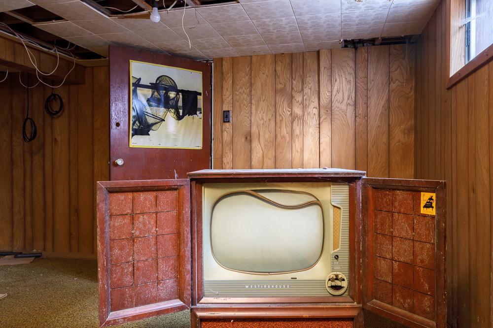 Old Westinghouse TV Found in the Basement of an Abandoned House r