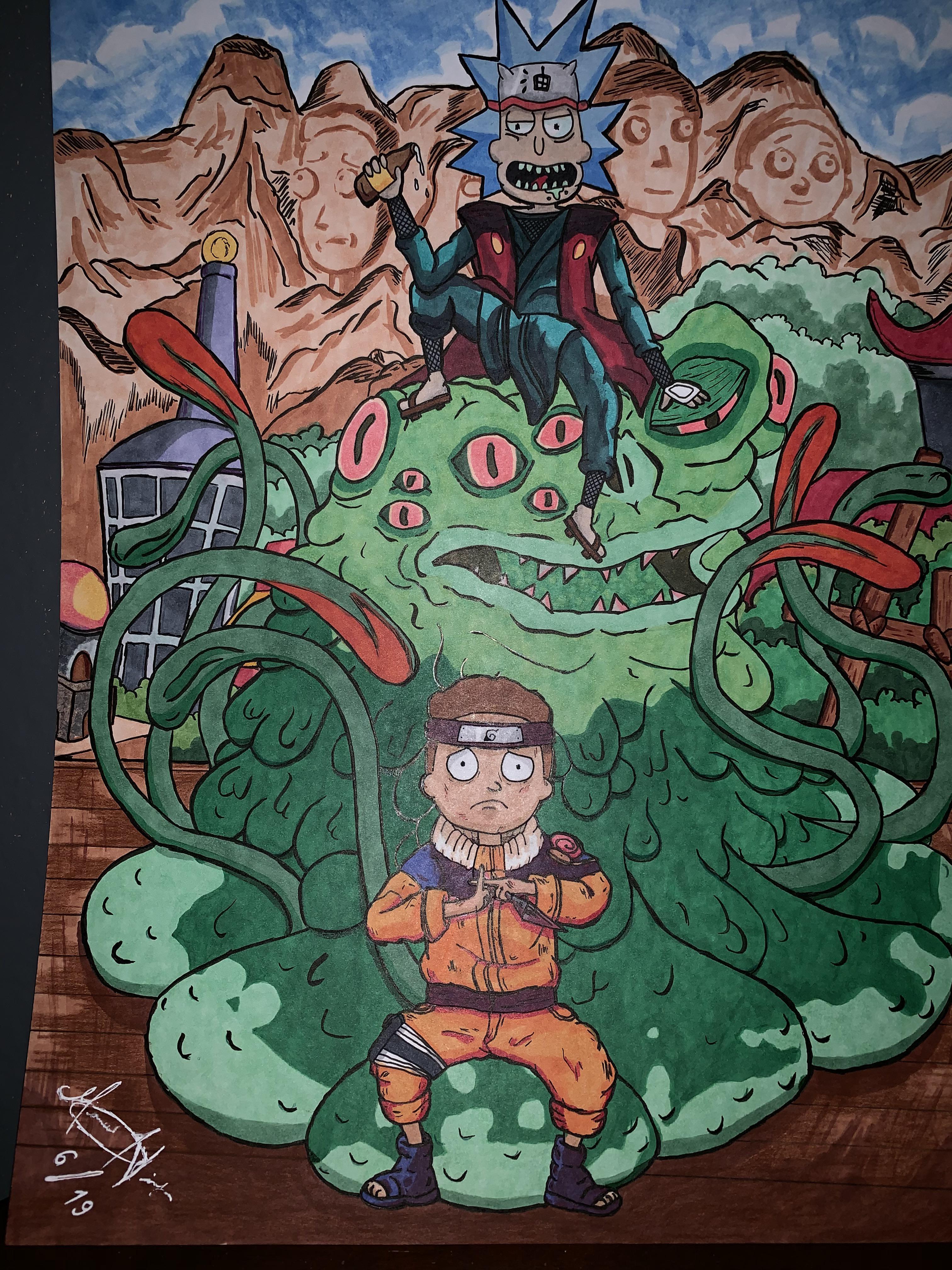 My take on a Naruto themed Rick and Morty Multiverse😎🤟🔥
