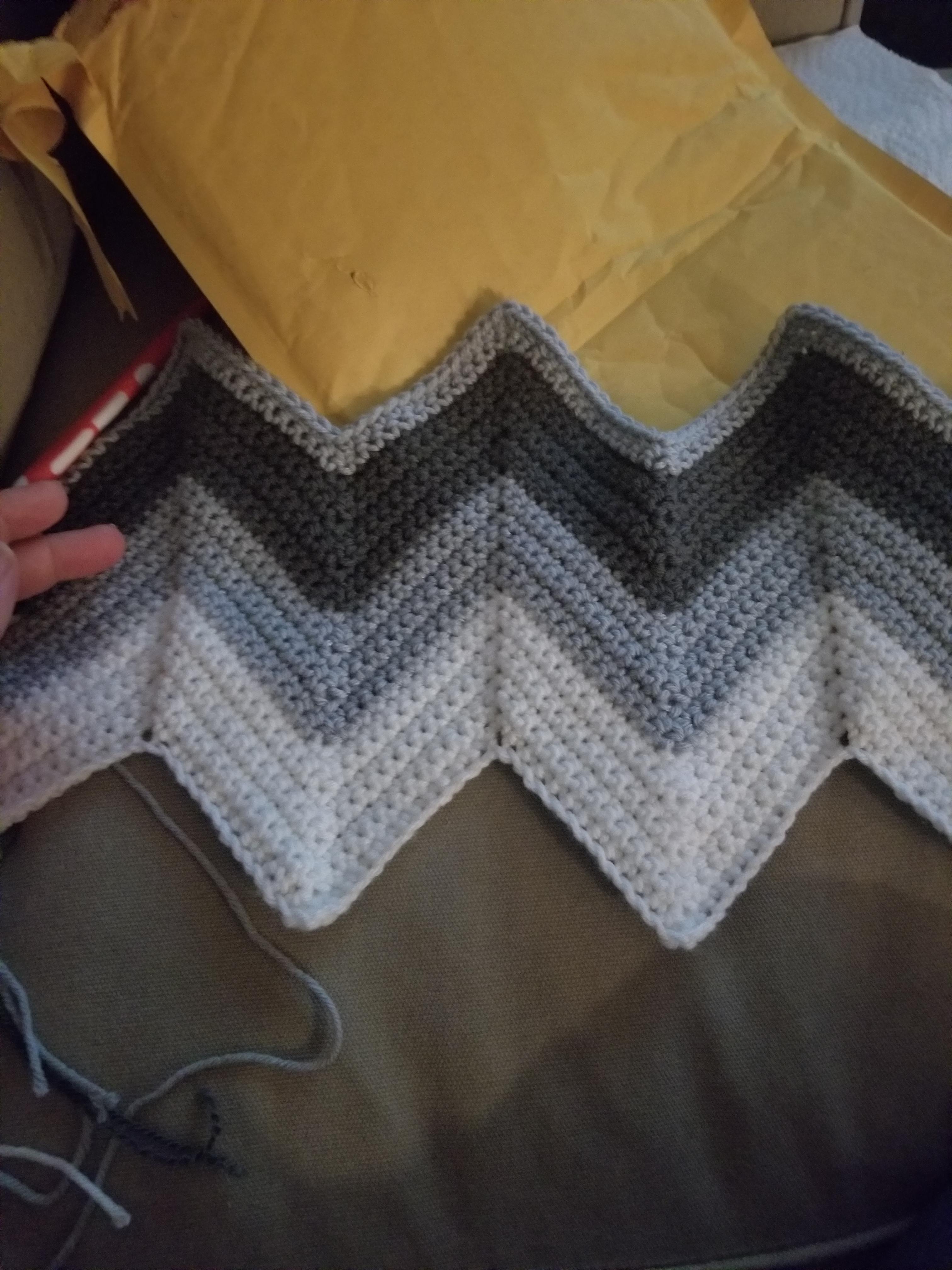 How do I border this to give it a straight edge? I love the chevron but