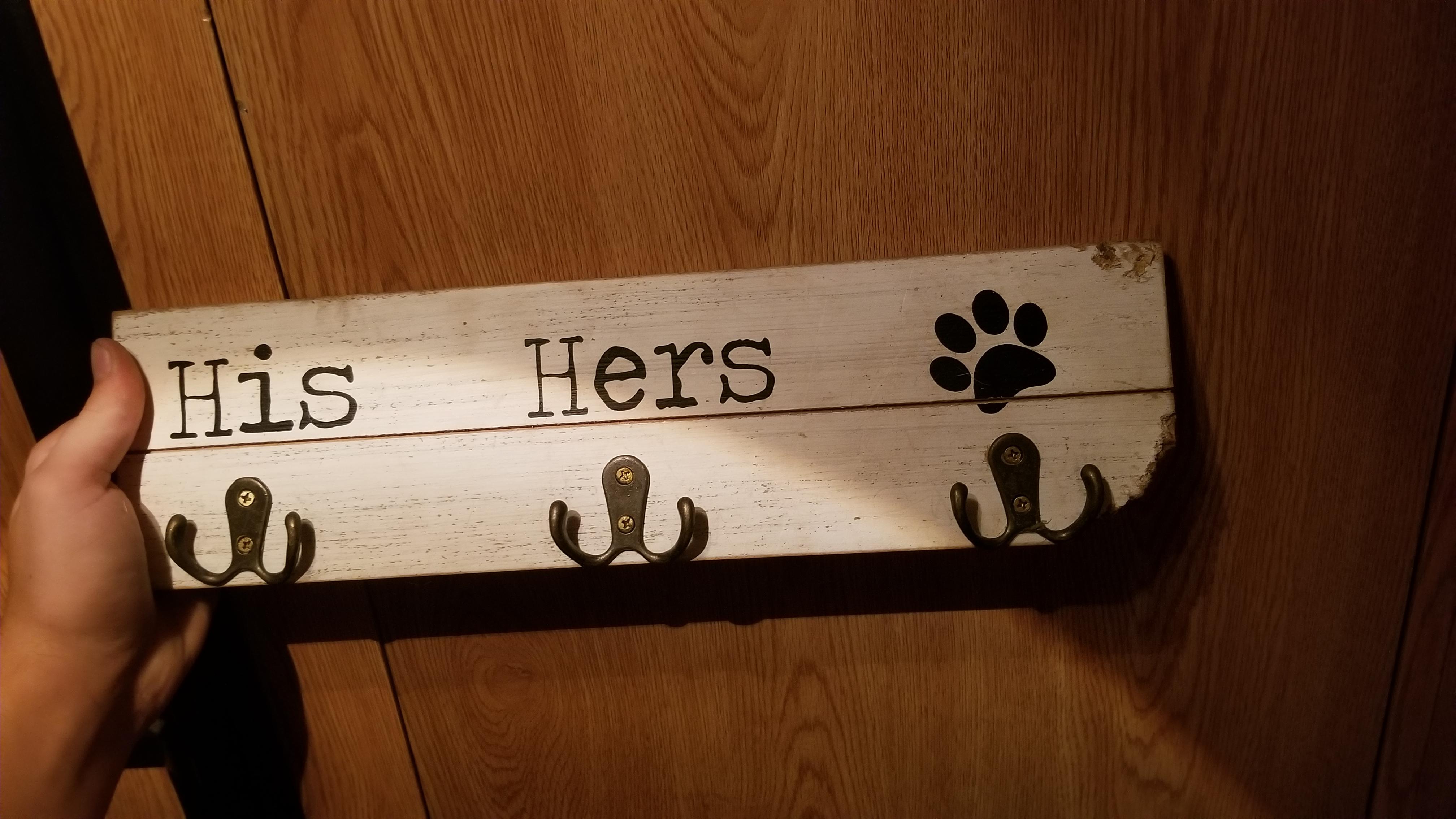 My dogs ate the corner of our new hanger but to be honest it only made it better r/funny