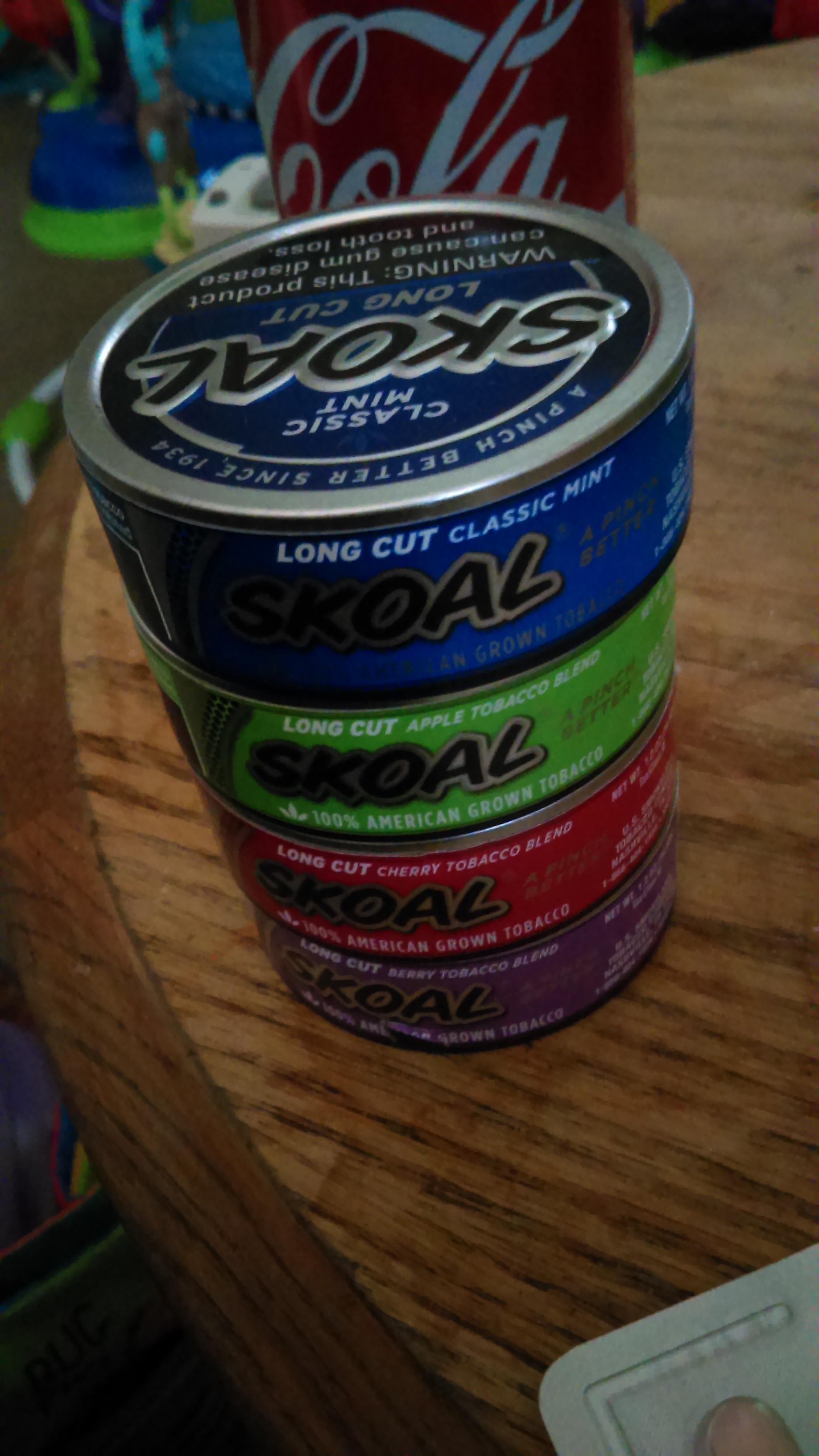 Gota bunch of coupons and decided to get a variety pack of skoal lol