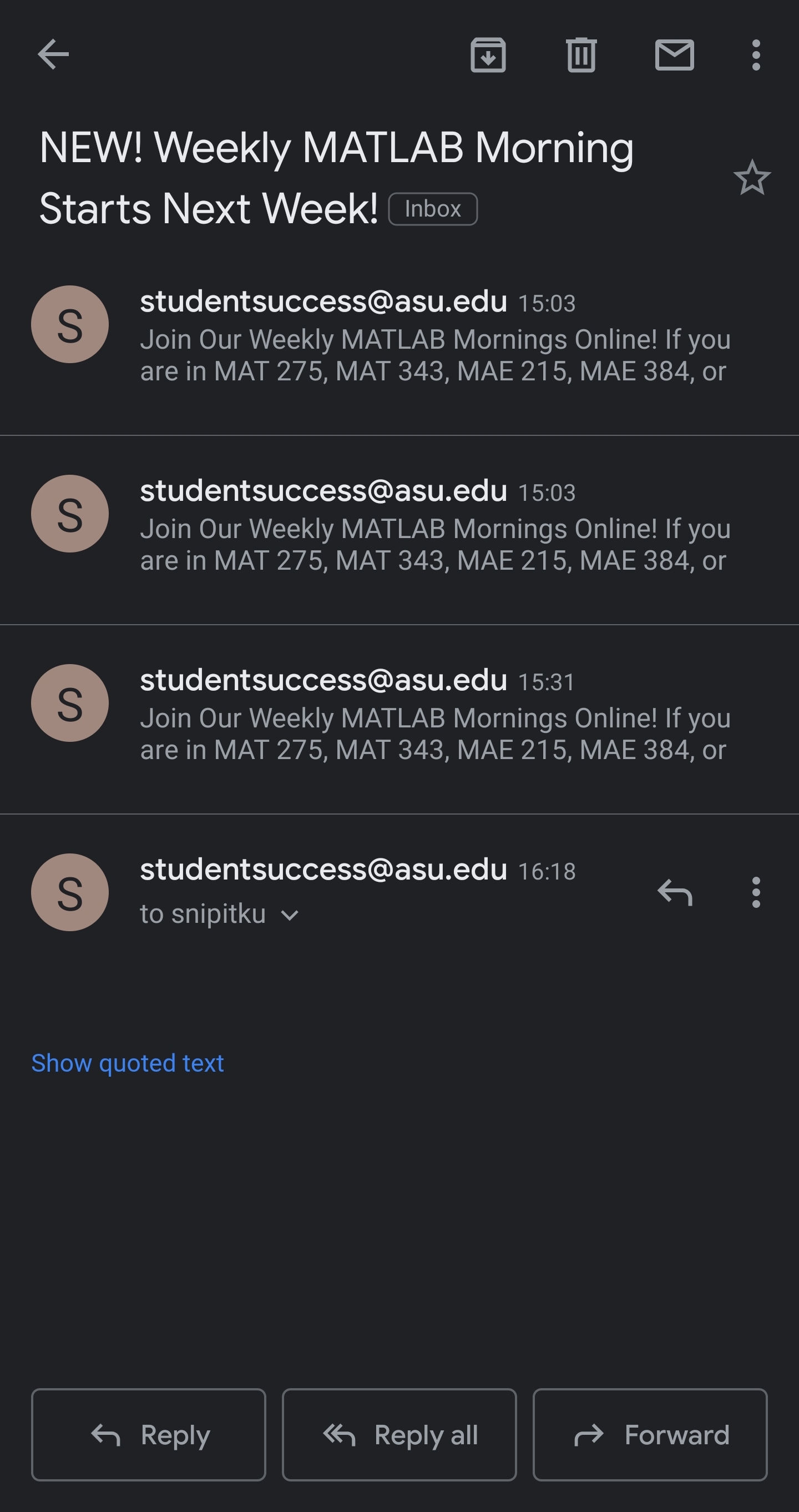 How to spam 101. Why did they have to do this to students? Are they