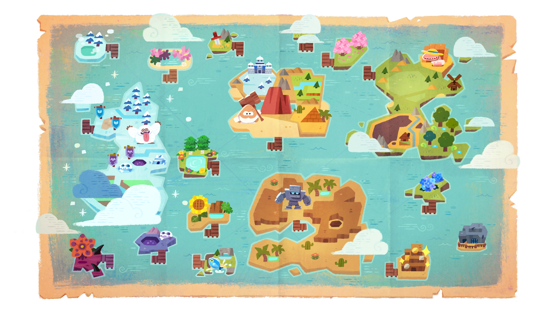 Clean DQB2 Sea Map with still unreleased Battle Atoll r/DQBuilders