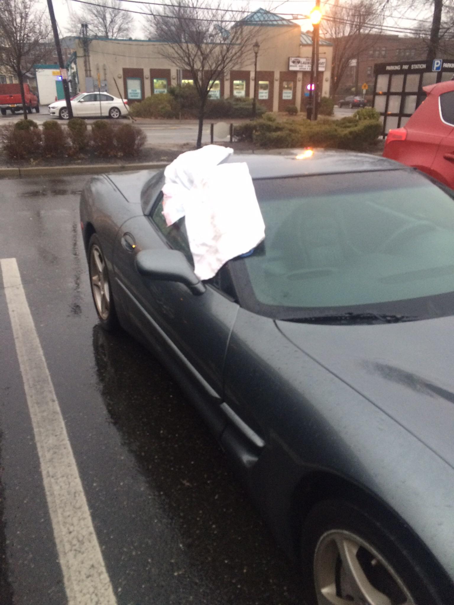 It’s raining horribly in NC right now, and I saw this Corvette’s