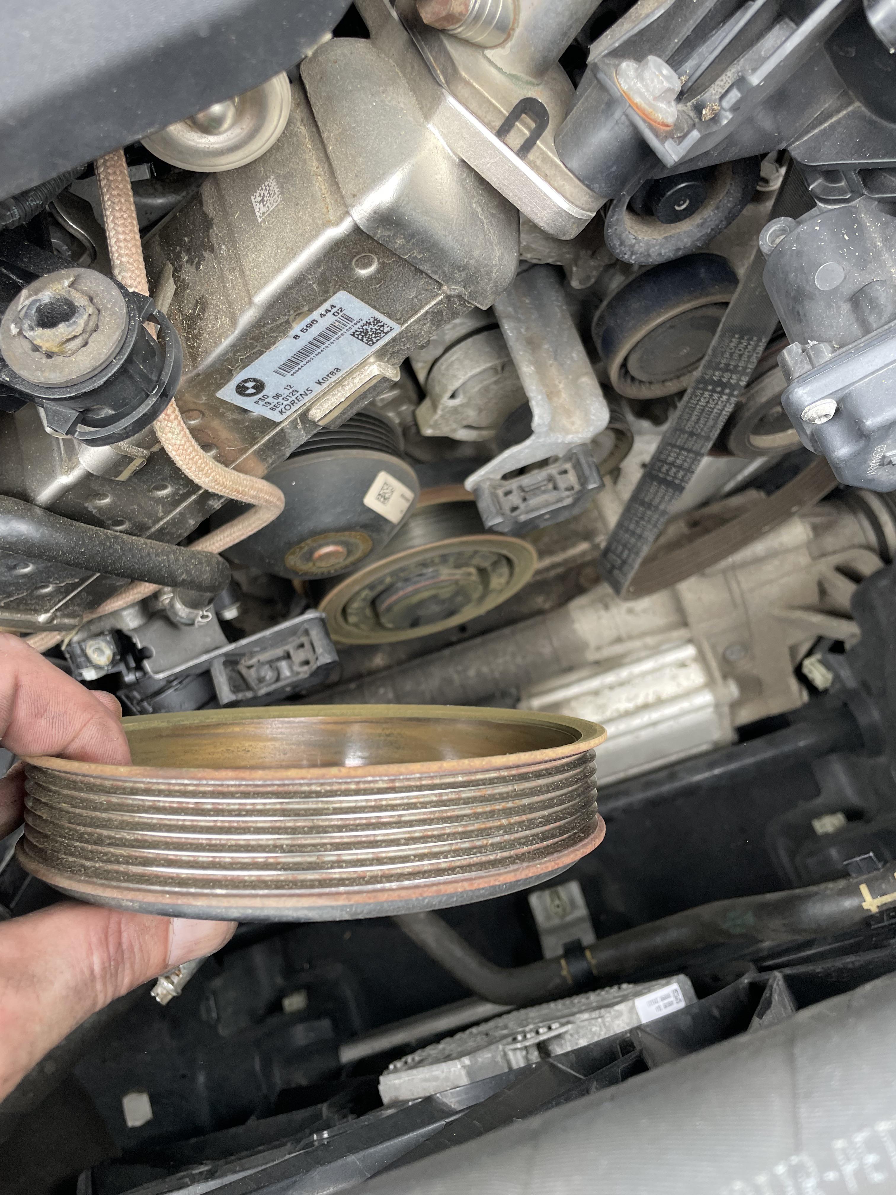 B47 F11 2.0d crankshaft pulley broken. Does anyone have a part number and a serpentine/auxiliary
