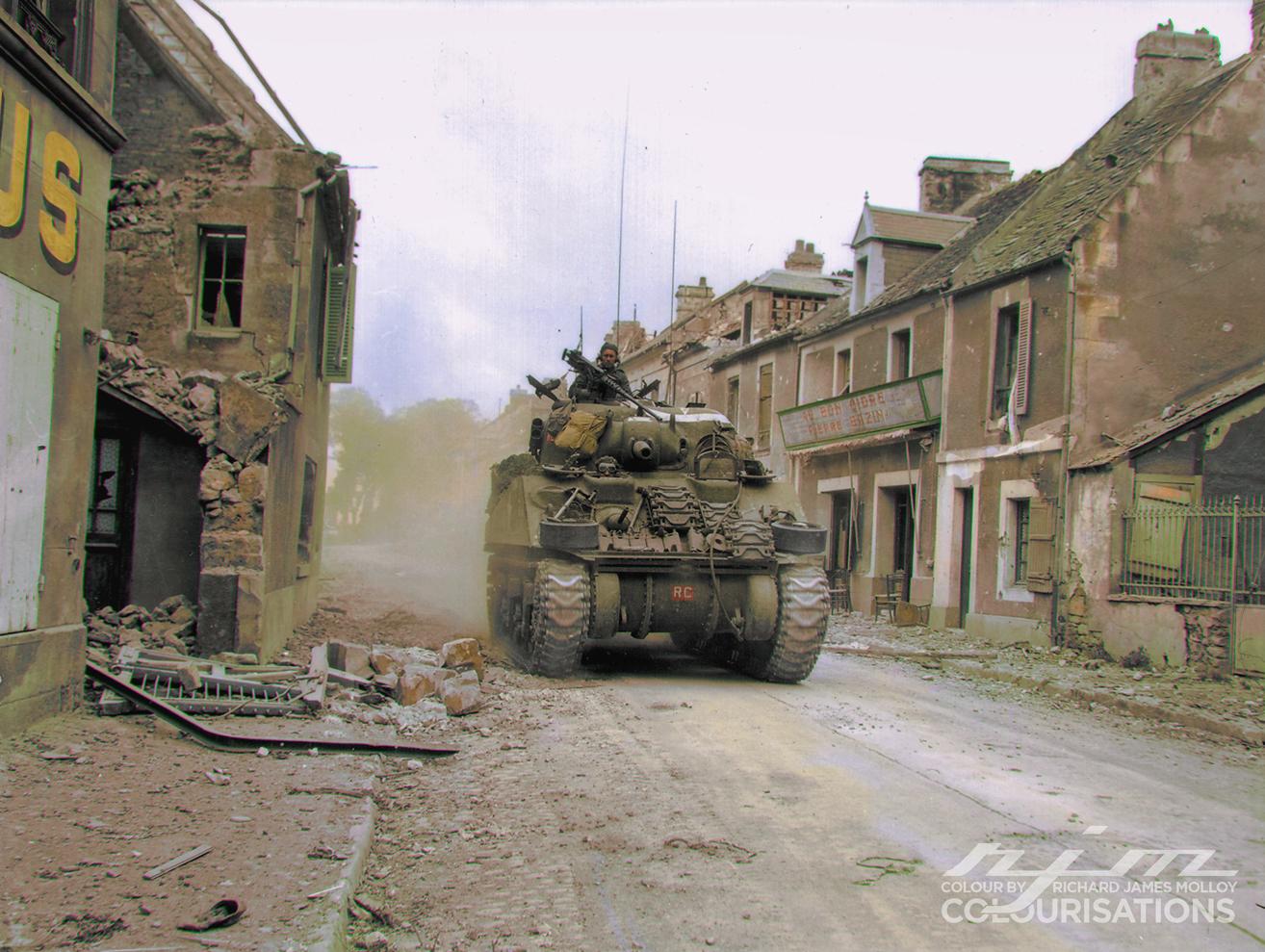 M4 Sherman tanks of the Sherbrooke Fusiliers, 2nd Canadian Armoured