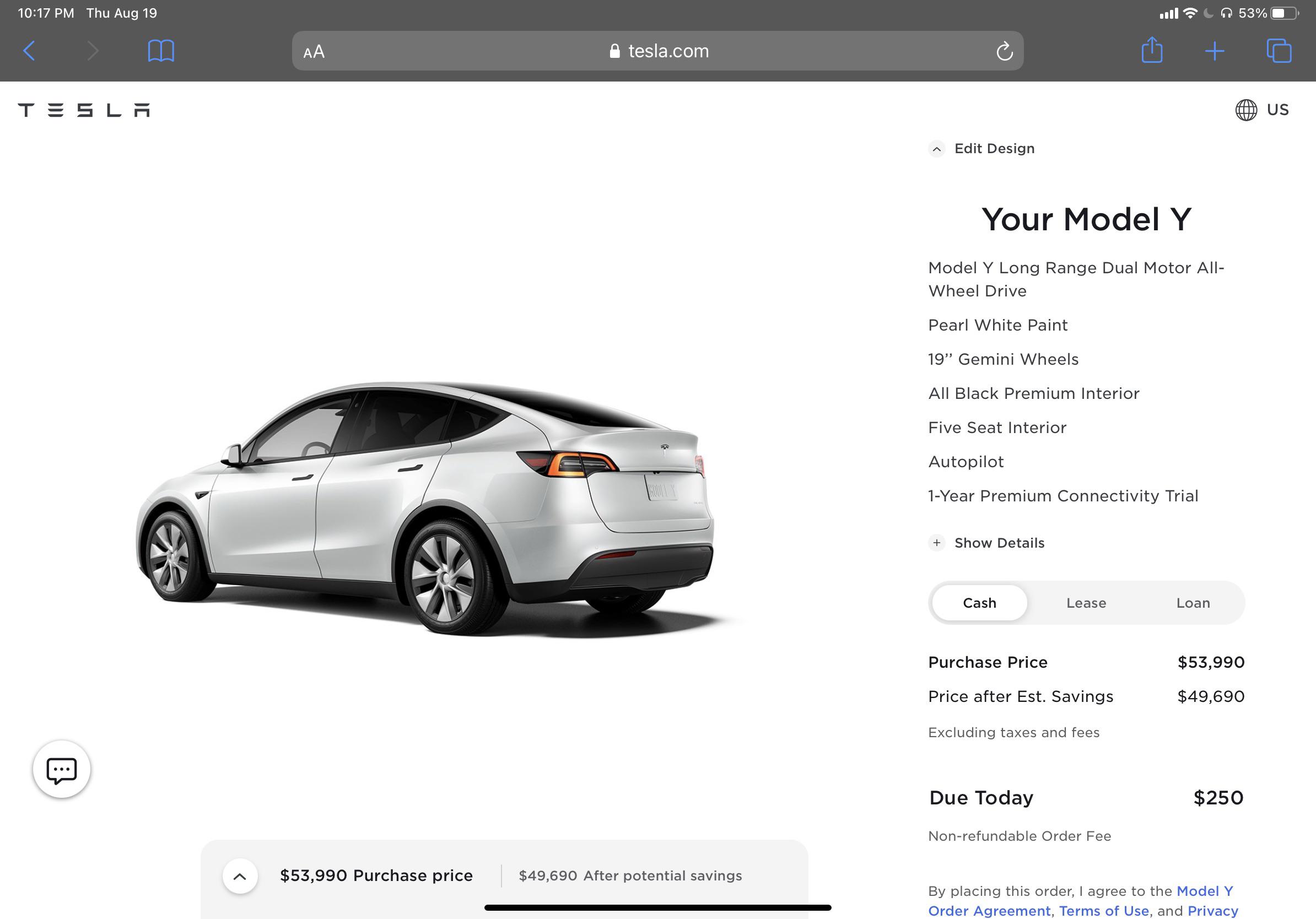 Tesla increased the price of the nonrefundable deposit from 100 to