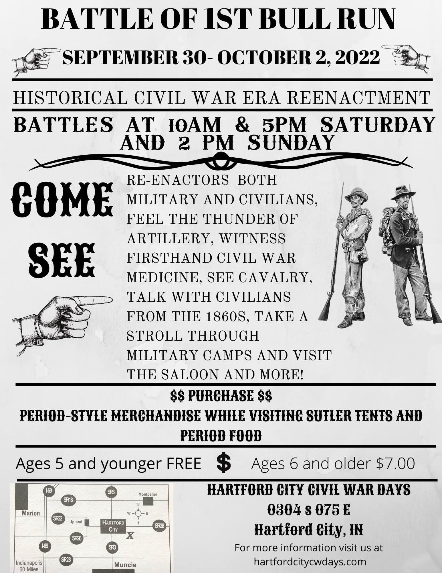 September 30October 2 Hartford City, Indiana Civil War Days r/CIVILWAR