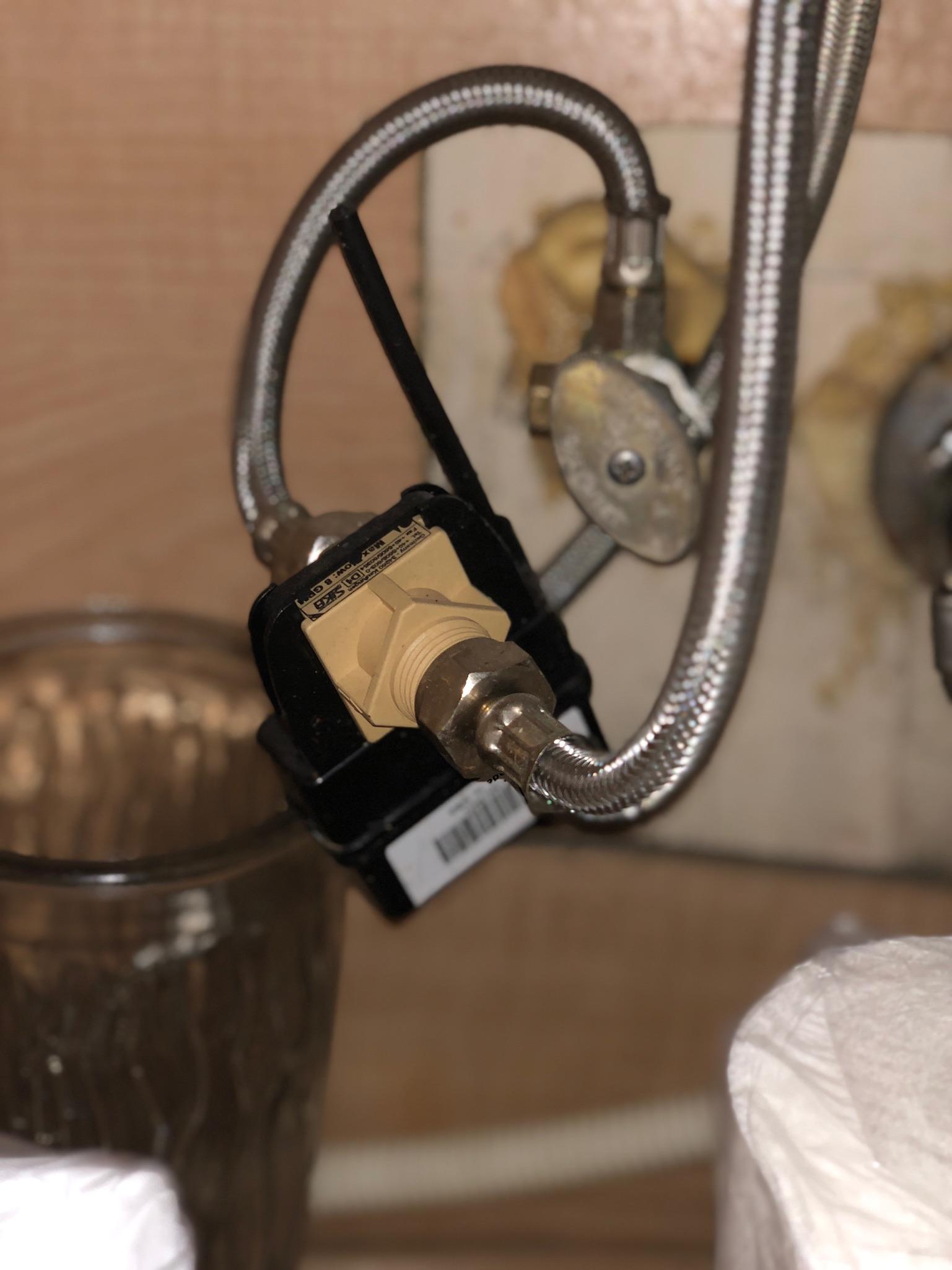 In my Apt under the kitchen sink. Only on one side of the water feeders