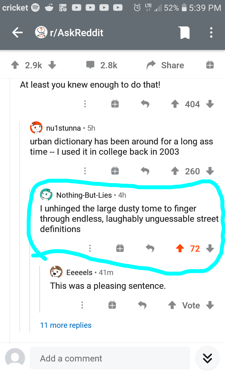 Ye olde urban dictionary r/BrandNewSentence