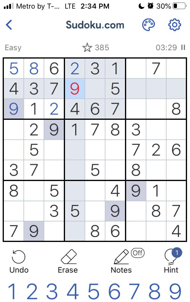Why can I not place the 9 in this square? New to sudoku and I don’t