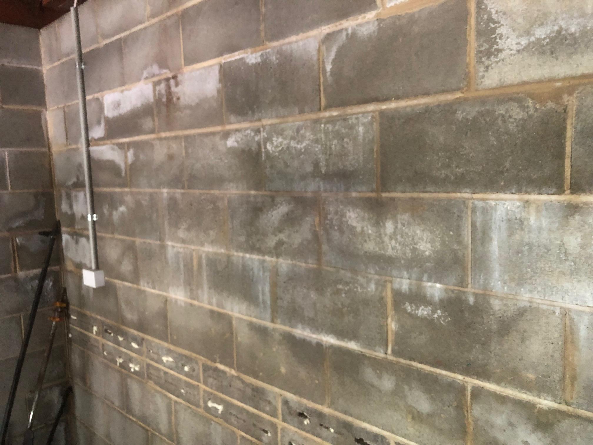 Is there a way to "waterproof" my cinder block garage back wall? Rain