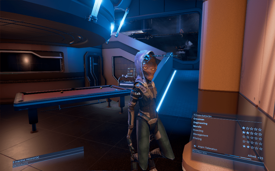 Tali, please put your mask back on, you are scaring the crew of the