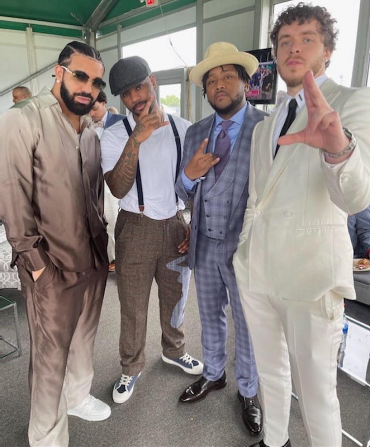 Drake, Bryson Tiller, Boi1da, and Jack at the Kentucky Derby. r/Drizzy