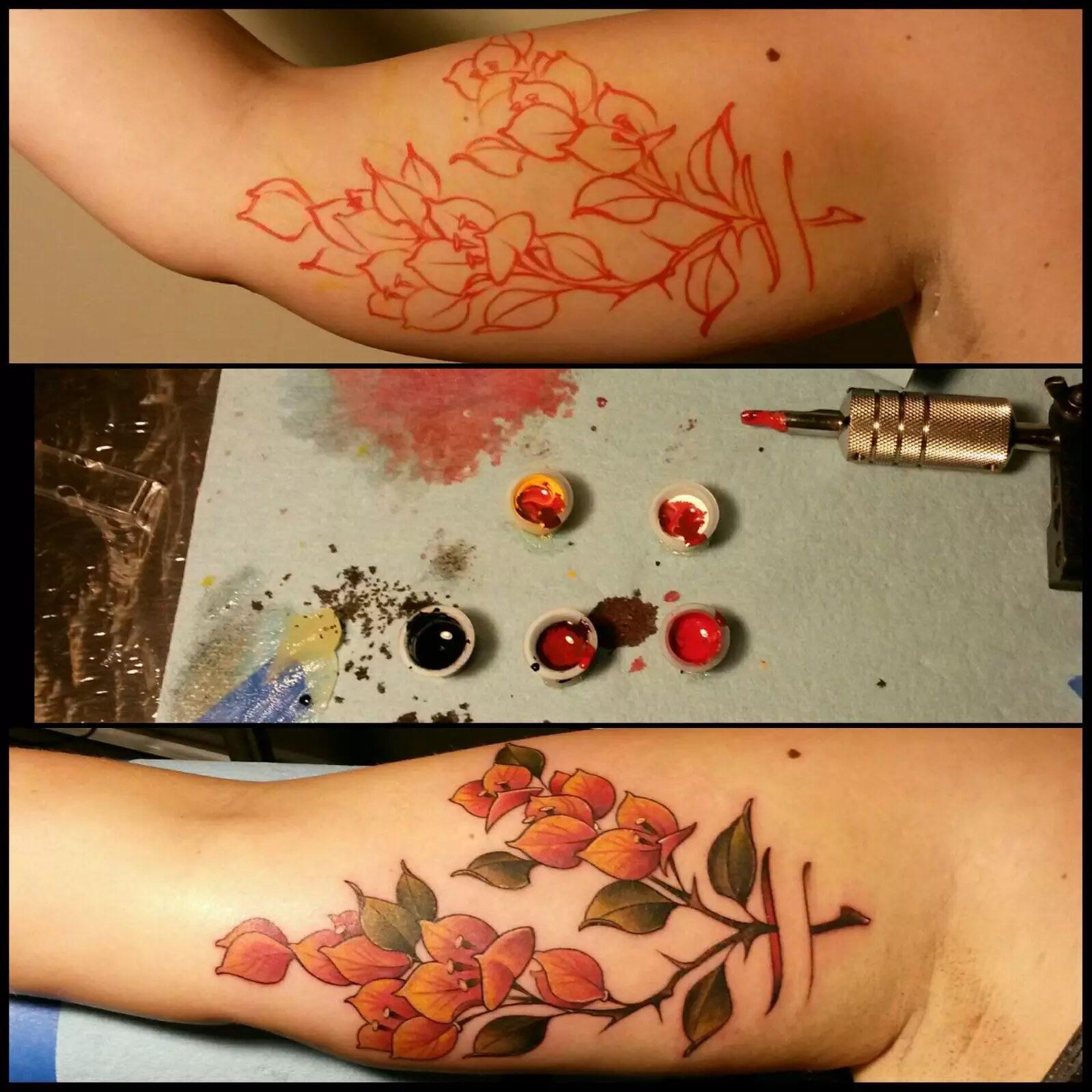 Guam national flower. Don’t by Ian Bradley at Black Sand Tattoo, Guam