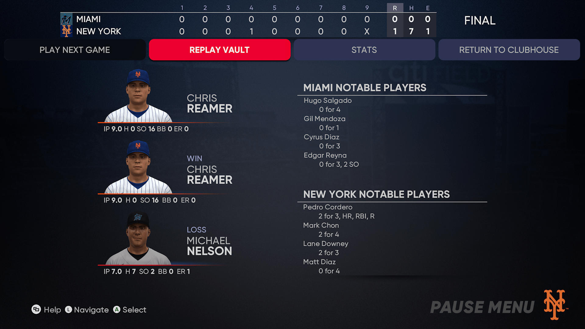 My 2nd ever perfect pitch game in RTTS r/MLBTheShow