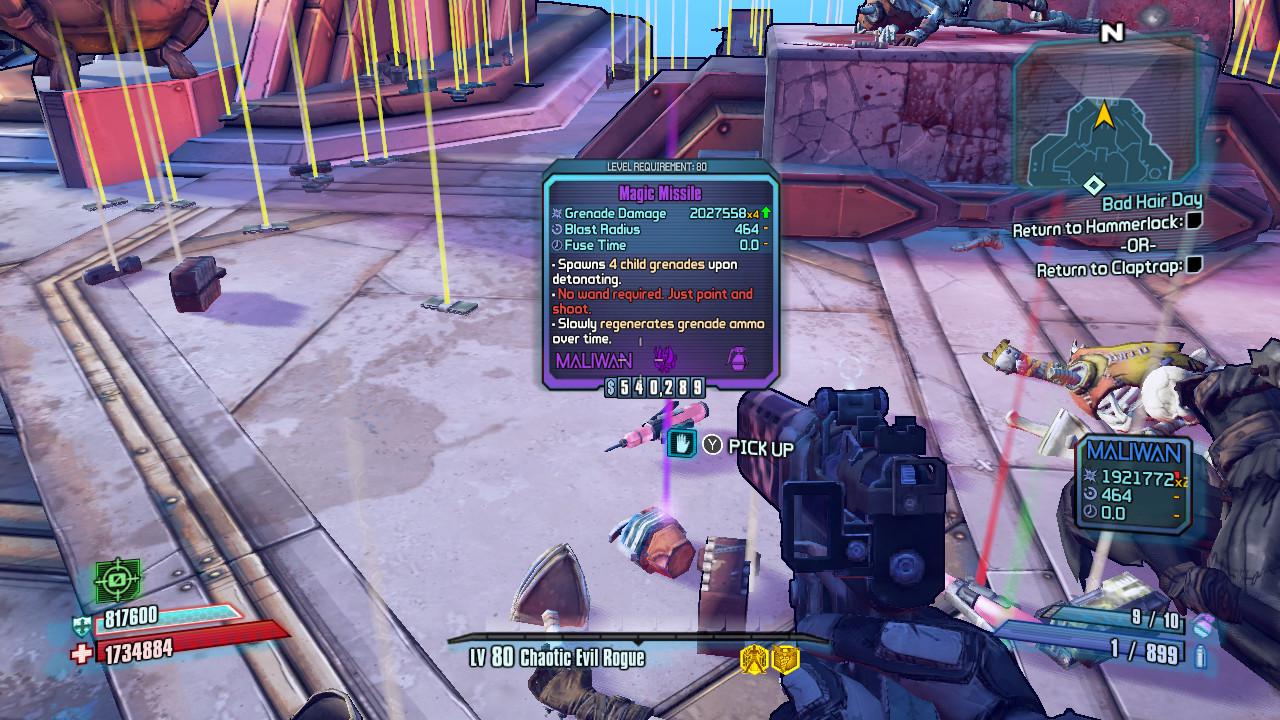 Finally got the purple Magic Missile. Not pictured Me teabagging every