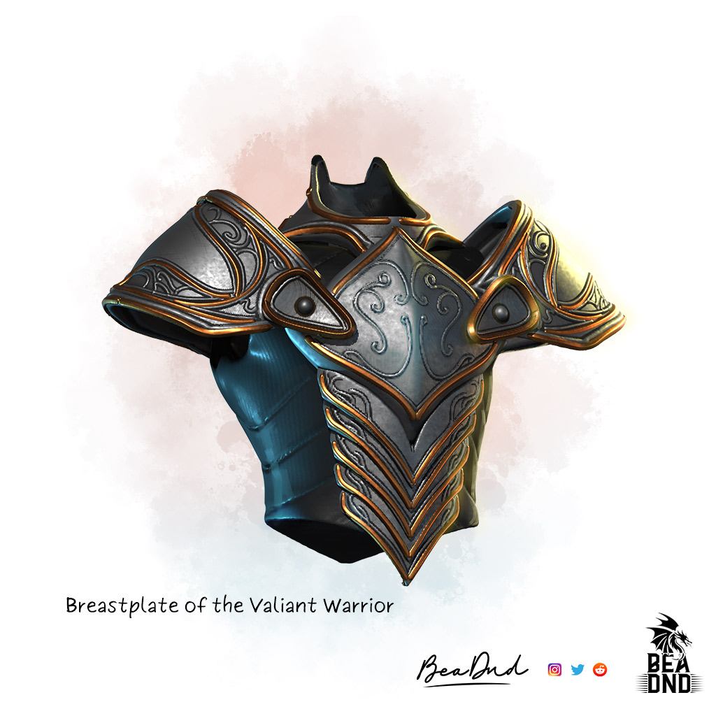 [oc] Breastplate of the Valiant Warrior. Full description in comments
