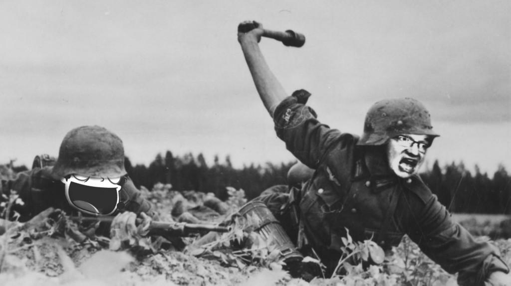 Two German Soldiers fighting on the Western Front, Circa 1944 r/MiniLadd