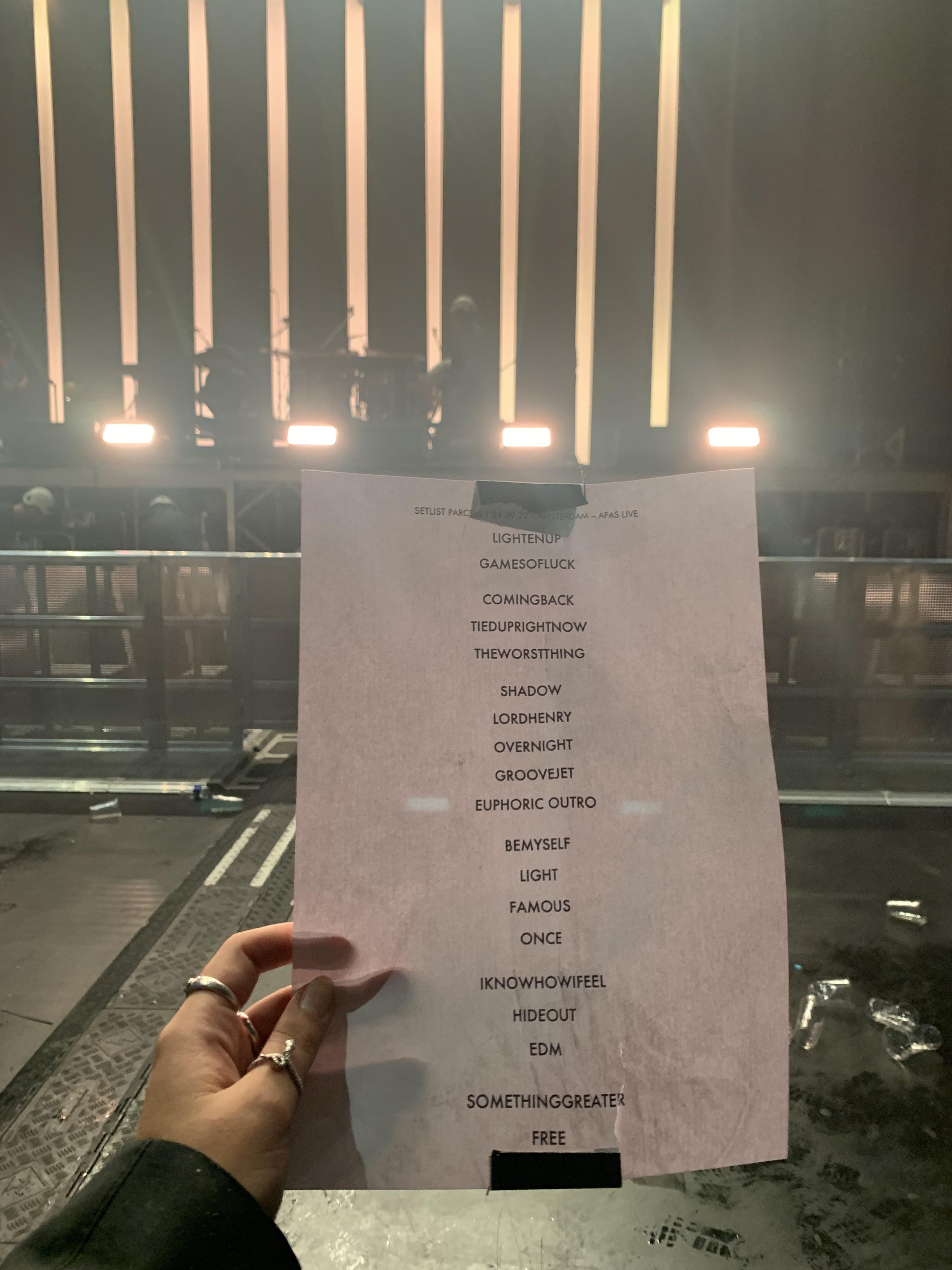 Amsterdam setlist🥰 r/Parcels