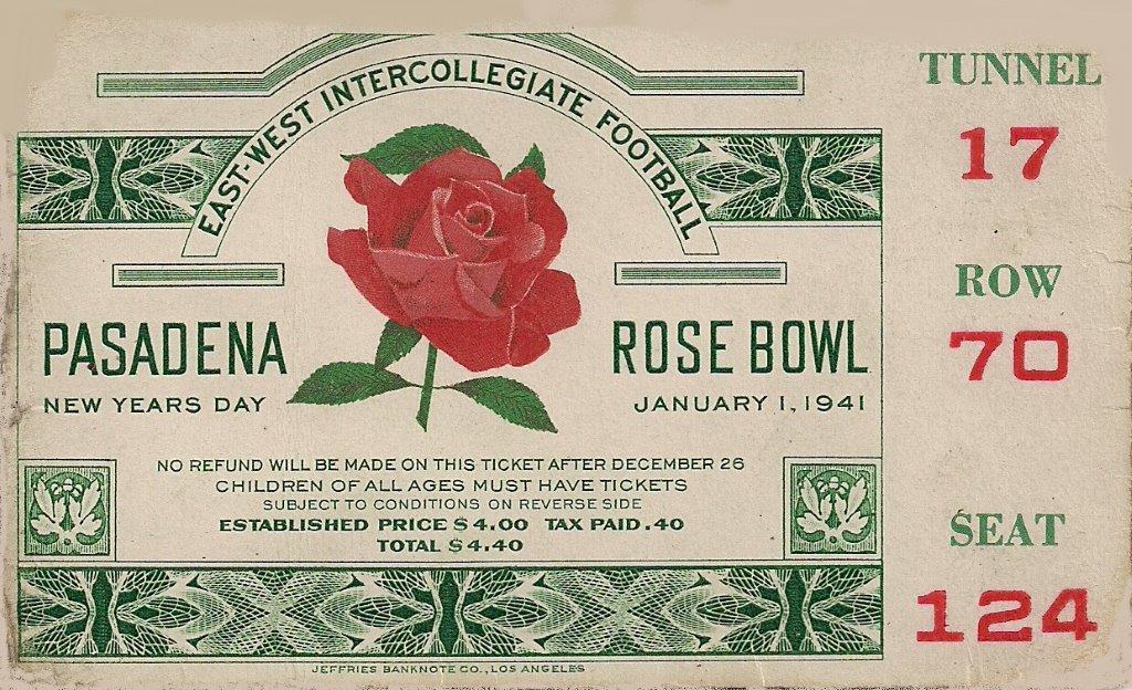 I found this old Rose Bowl ticket among my grandfather's things. r/CFB