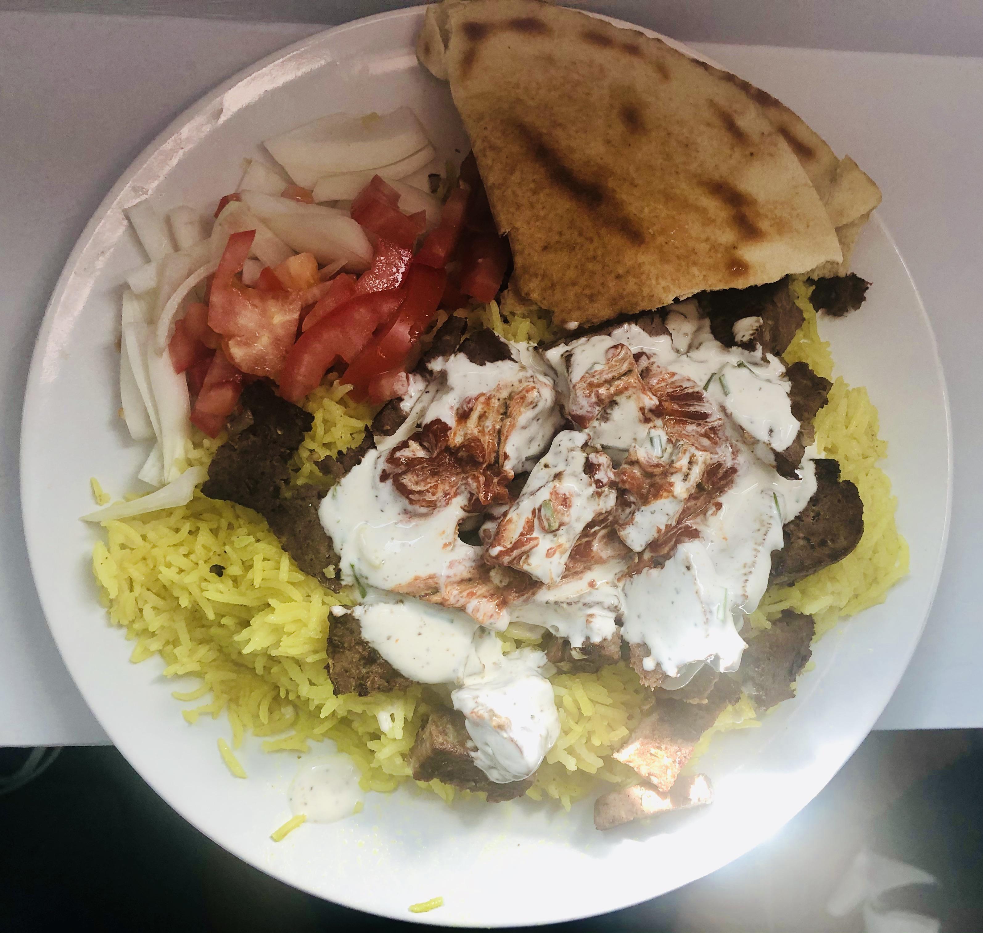 Was craving halal cart so I made lamb over rice ! tonightsdinner