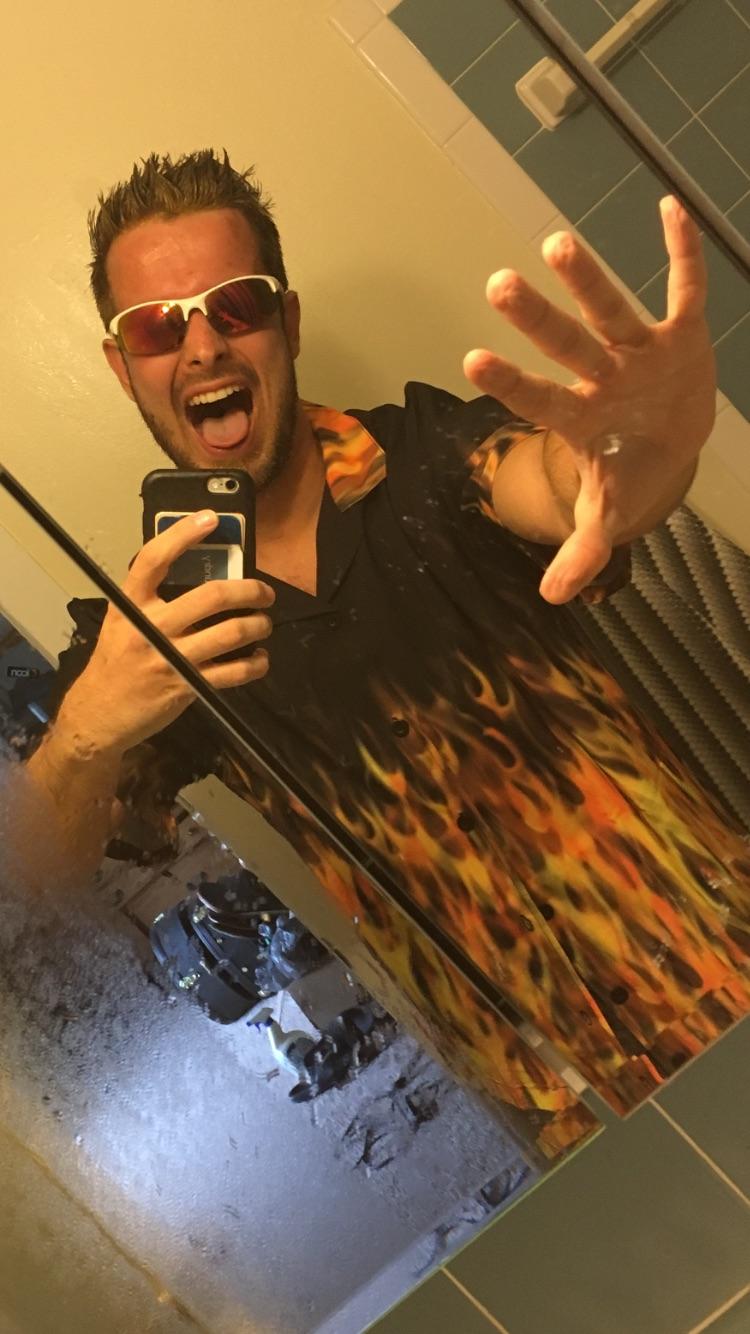 Working on my Guy Fieri costume for Halloween. How can I take this to