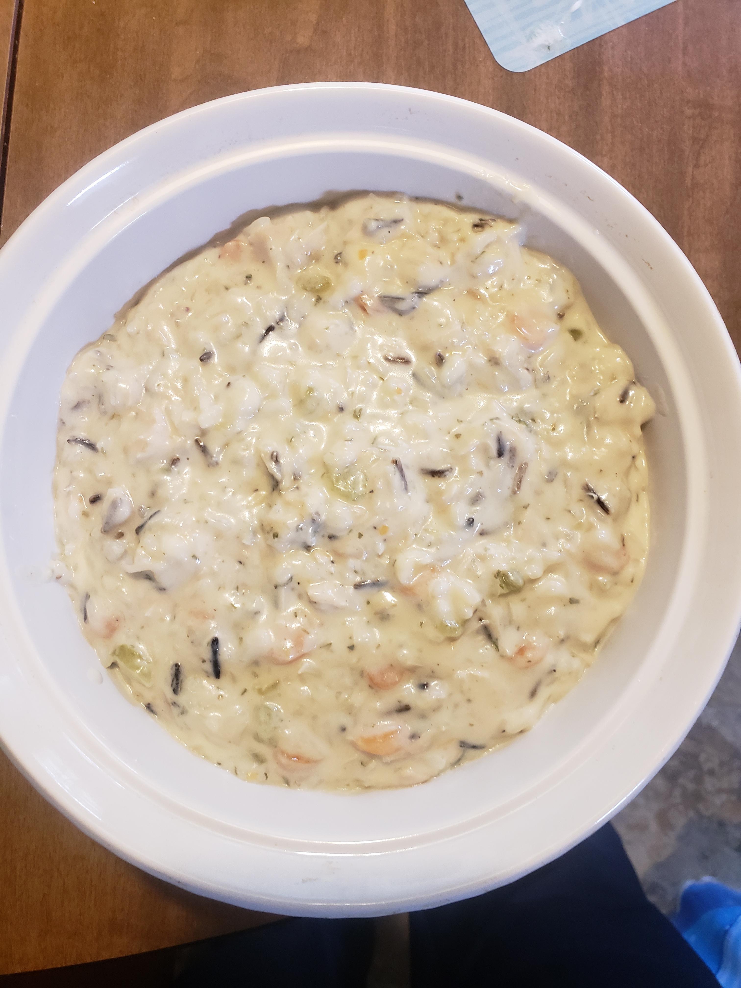 [Homemade] chicken wild rice soup. food