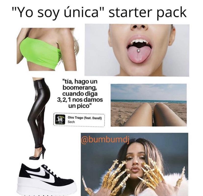 Not like other girls spanish starter pack. Found this on instagram