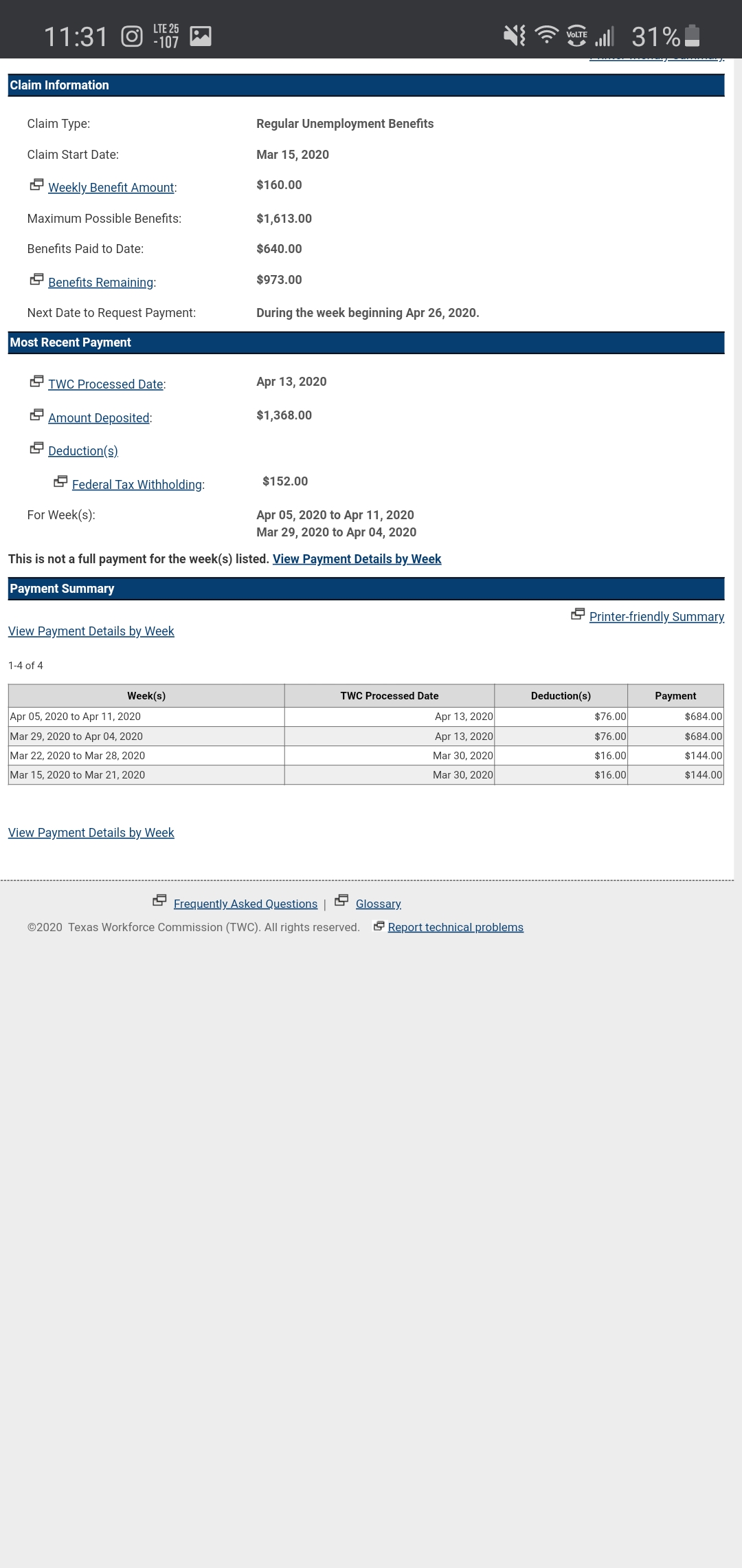 Unemployment I got the extra 600, but I thought it was in addition to